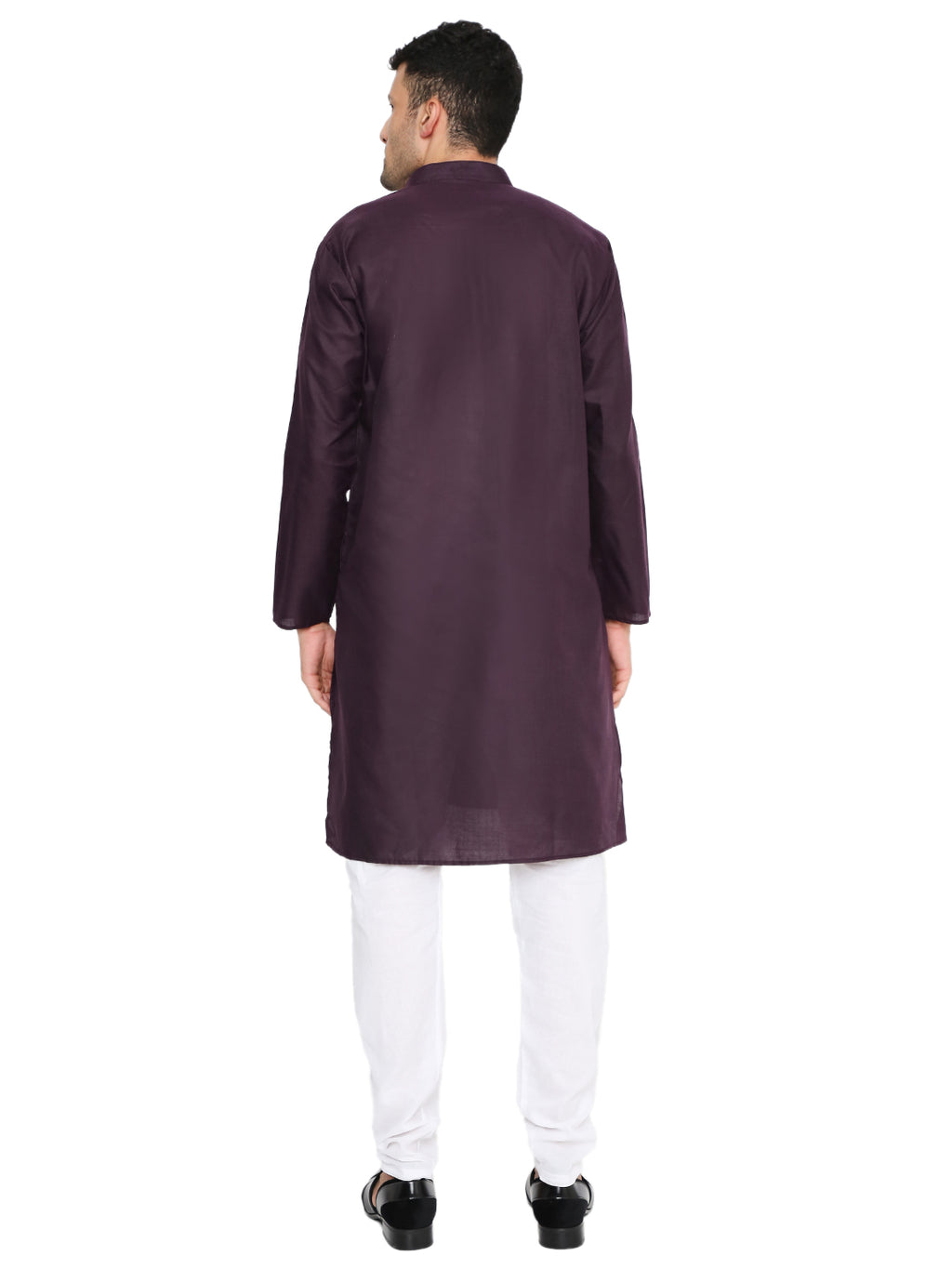 Wine Plain Kurta Set (1137)