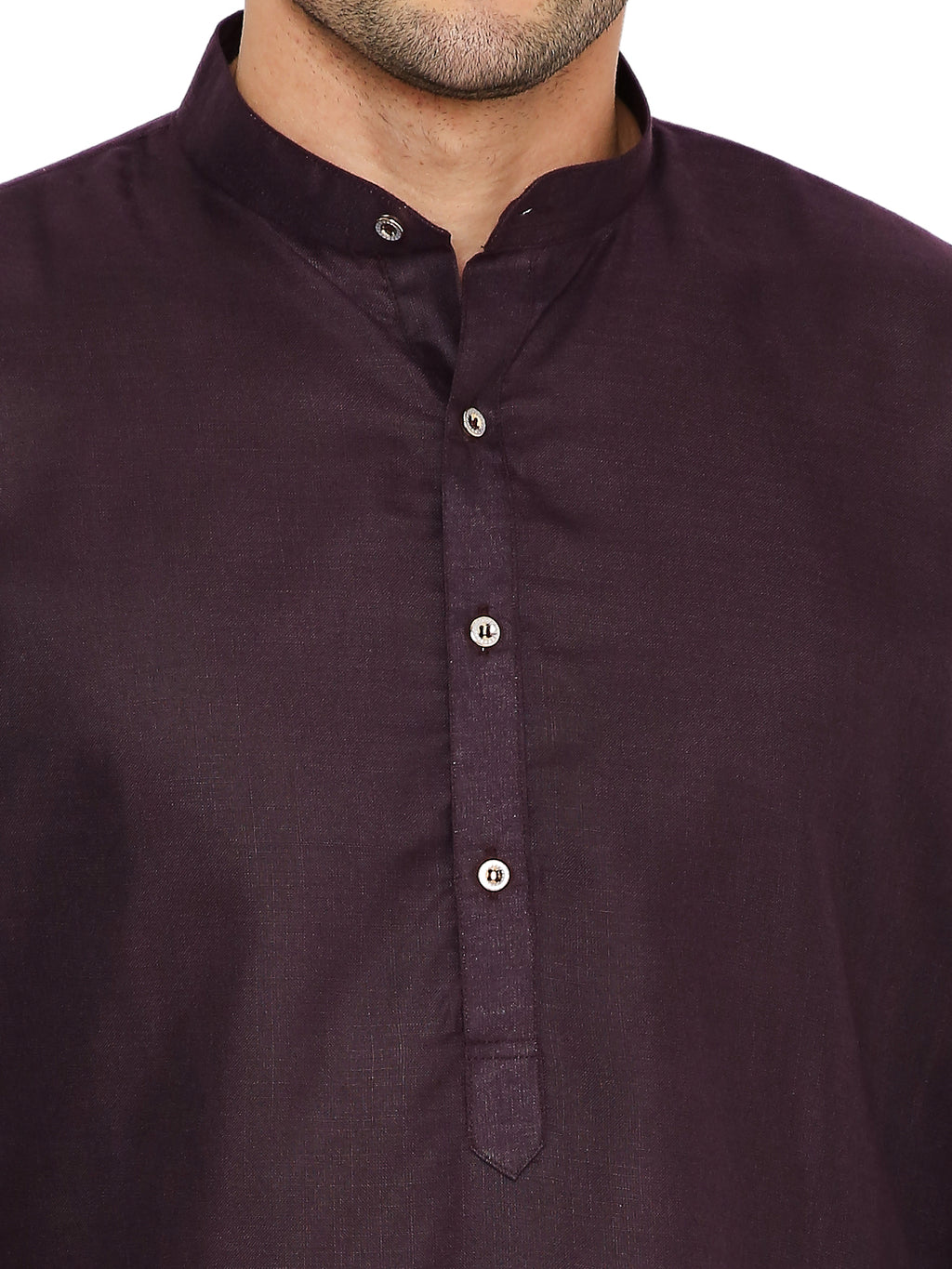Wine Plain Kurta Set (1137)