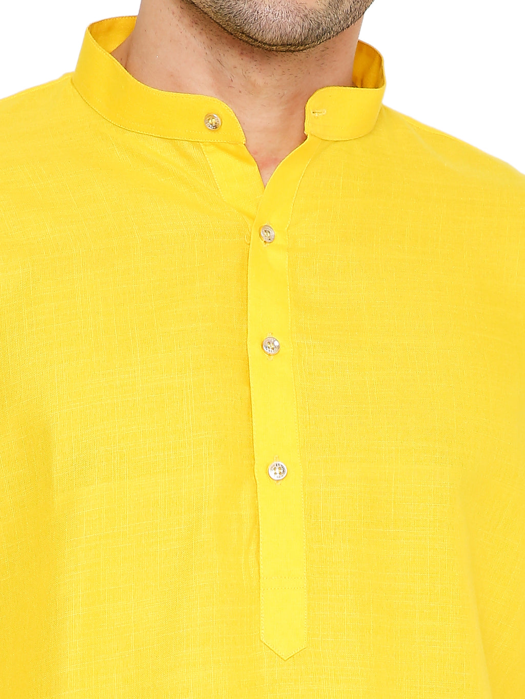 Light Yellow Plain Kurta Set (1149)