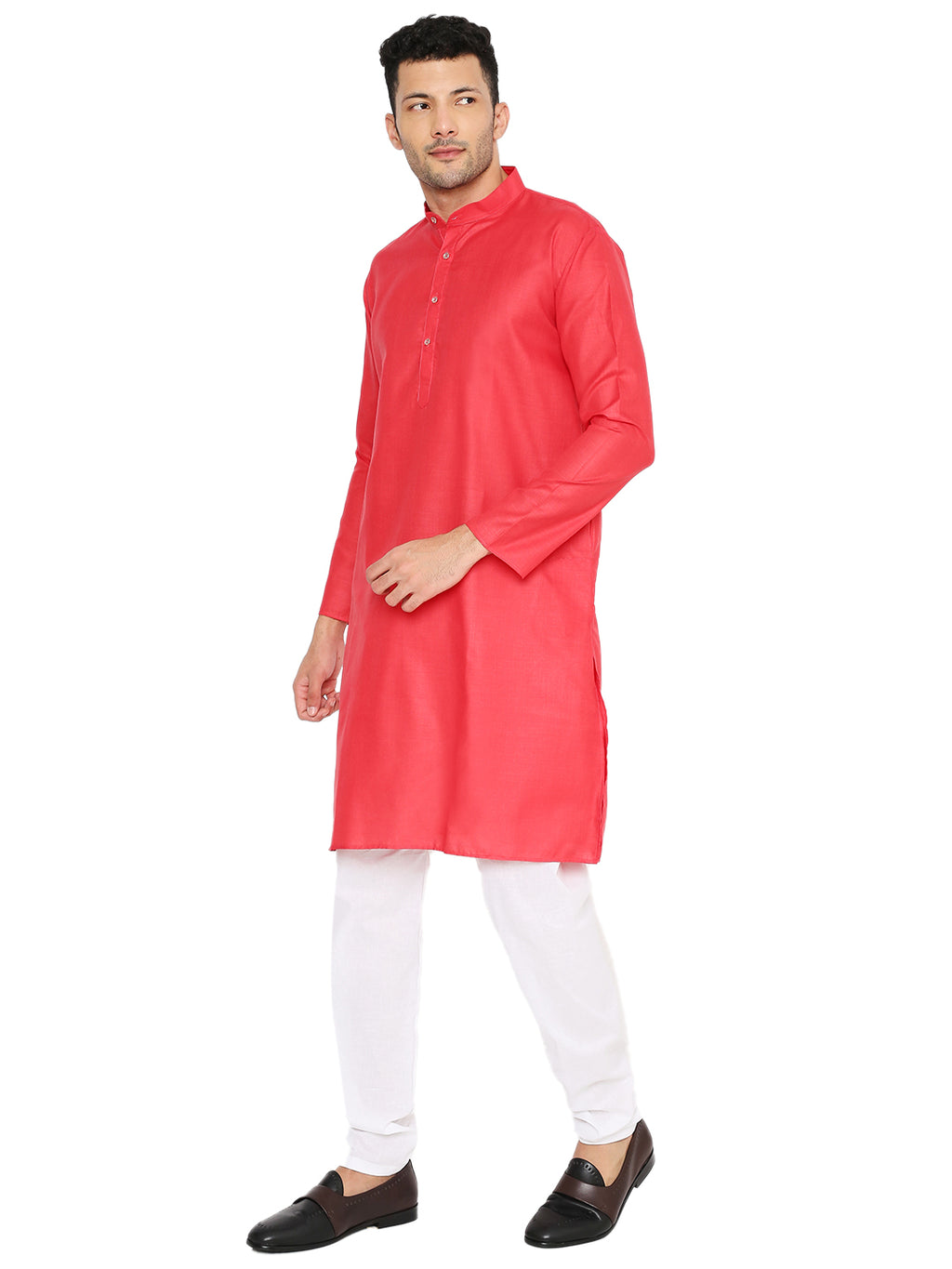 Dark Pich Plain Kurta Set (1150)