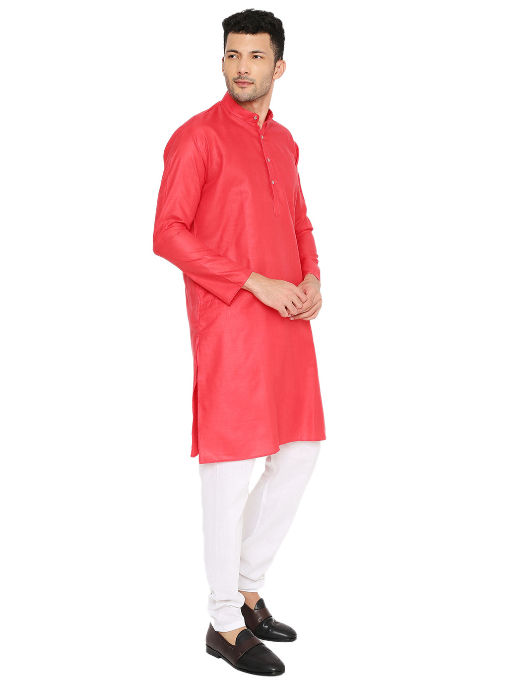 Dark Pich Plain Kurta Set (1150)