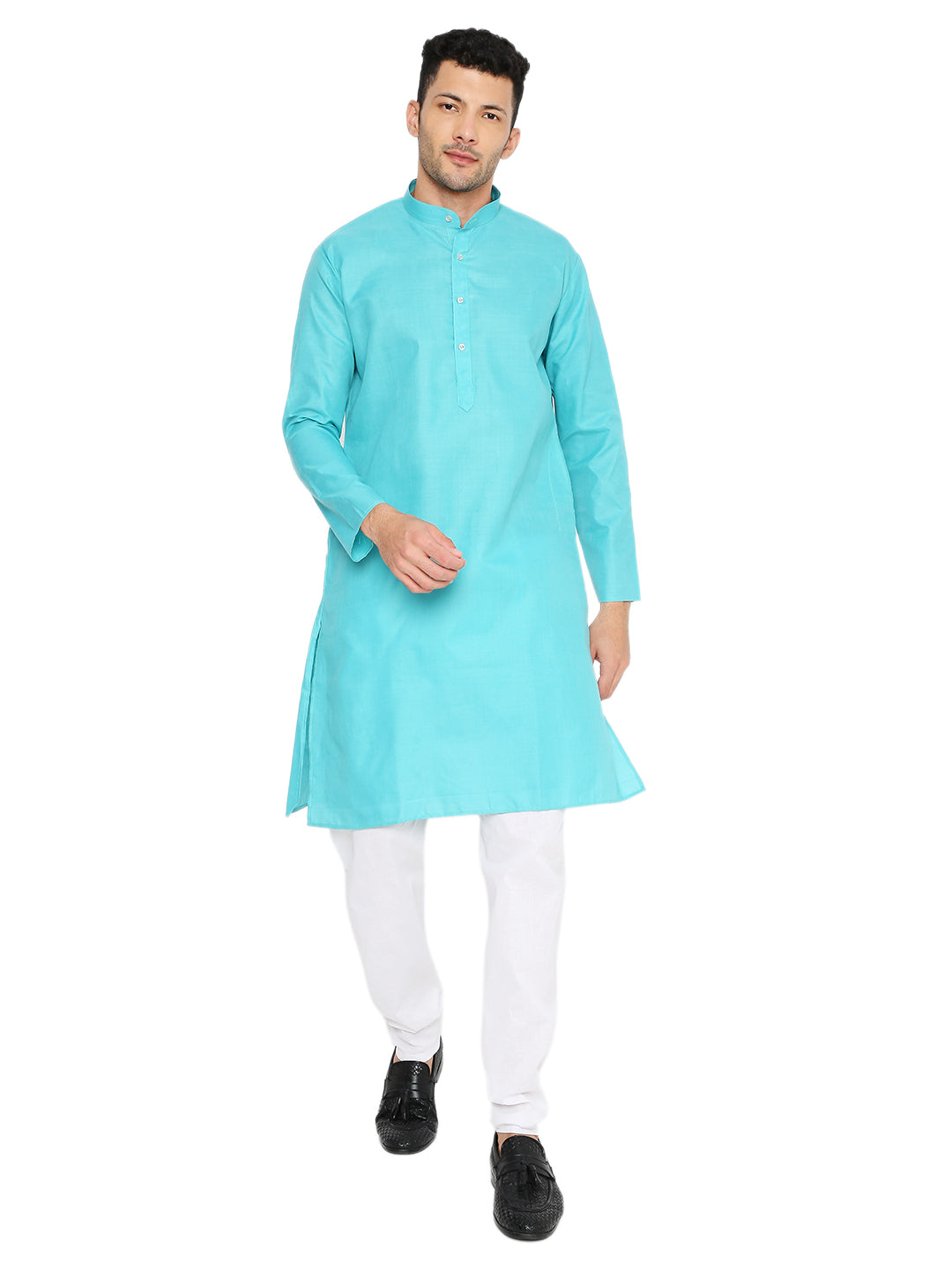 Rama Green Plain Kurta Set (1151)