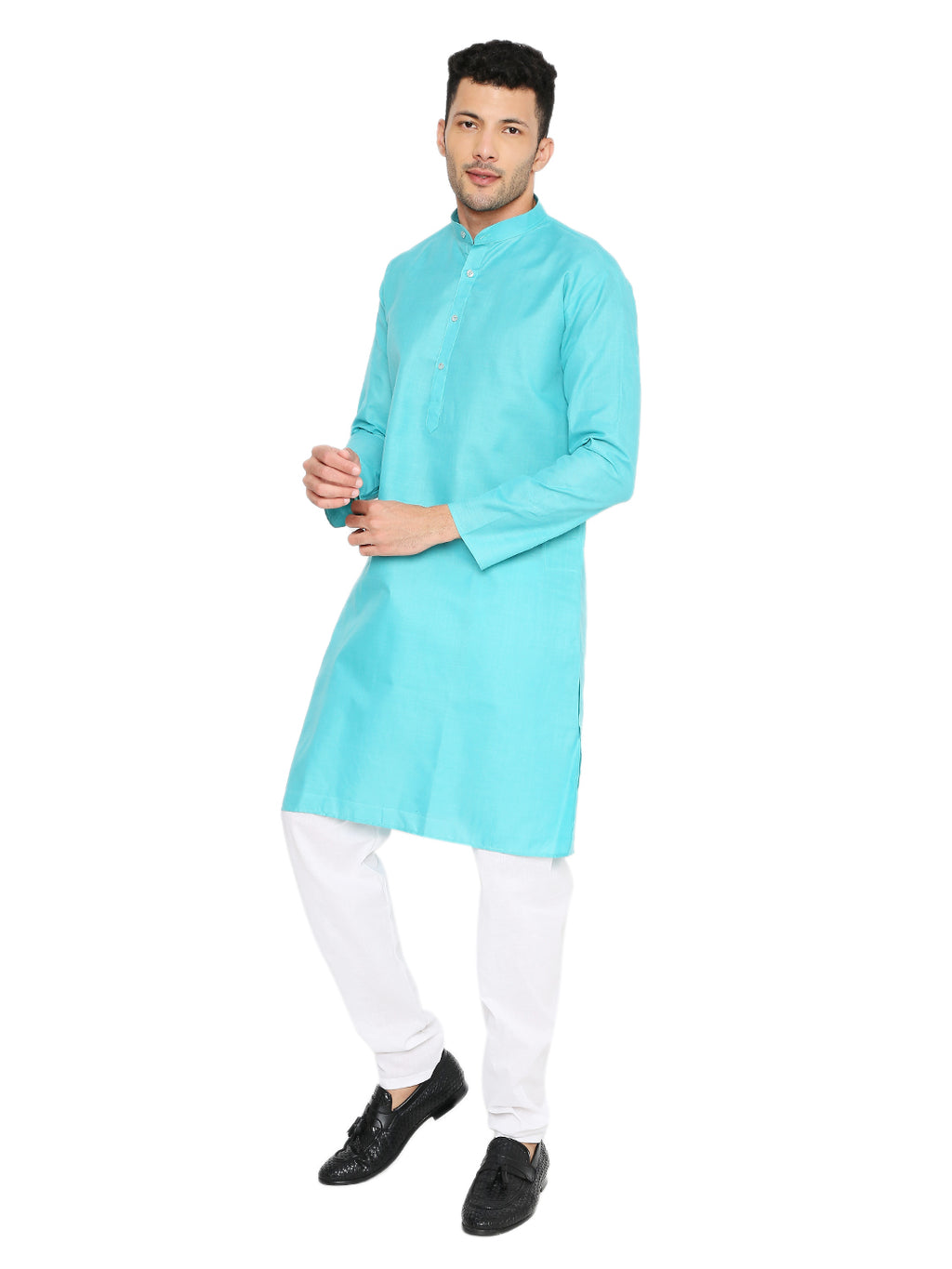 Rama Green Plain Kurta Set (1151)