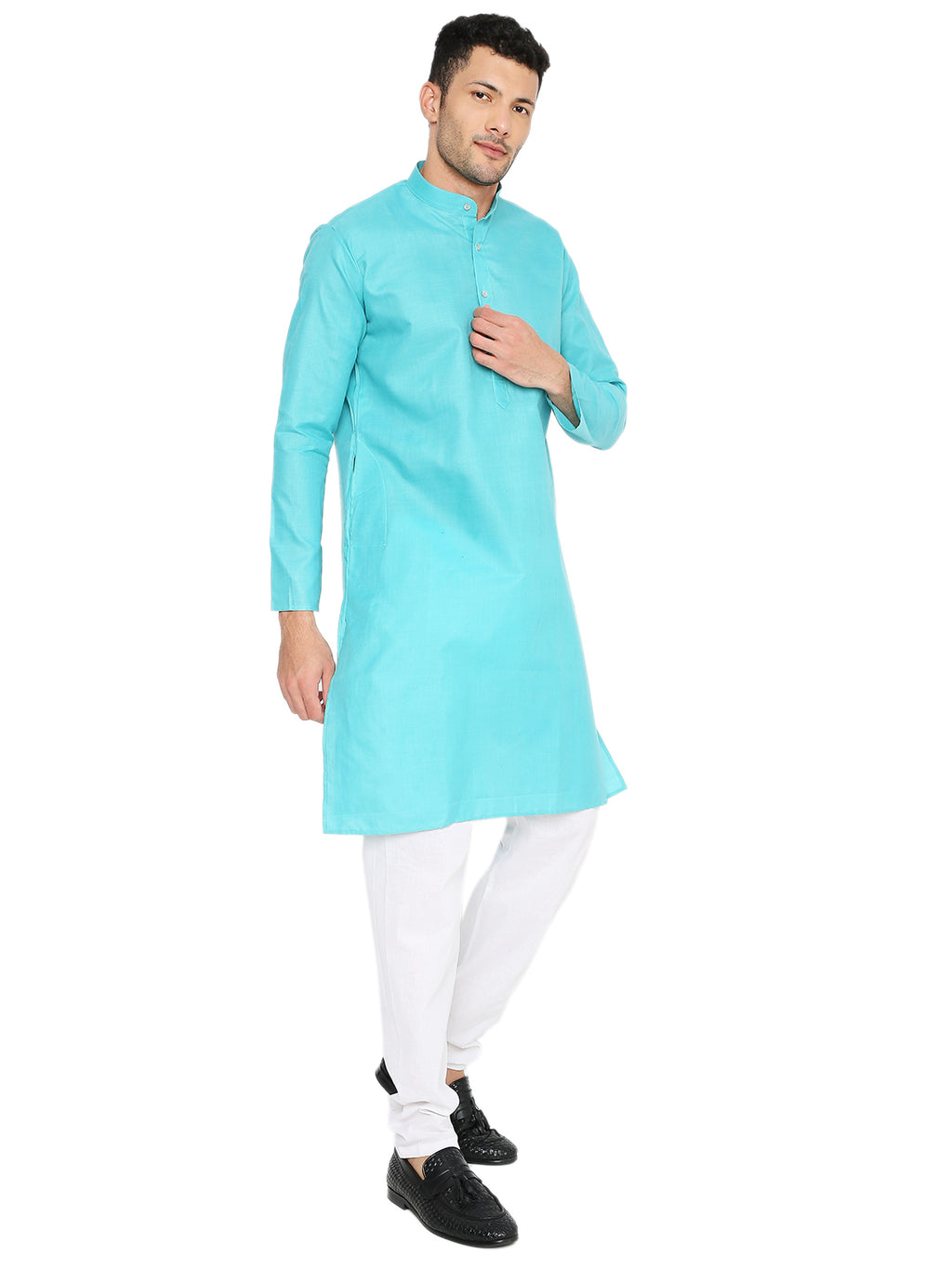 Rama Green Plain Kurta Set (1151)