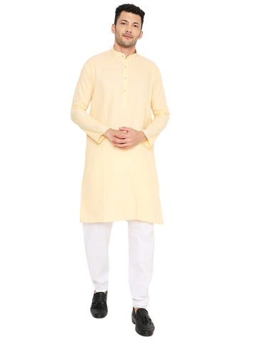 Lemon Plain Kurta Set (1152)