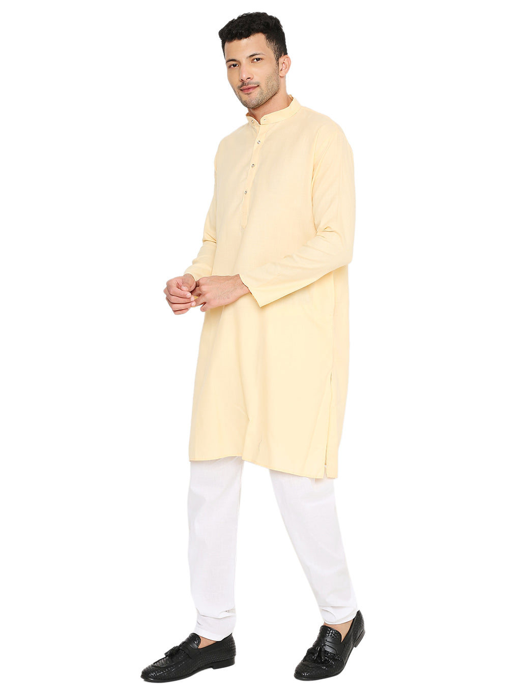 Lemon Plain Kurta Set (1152)
