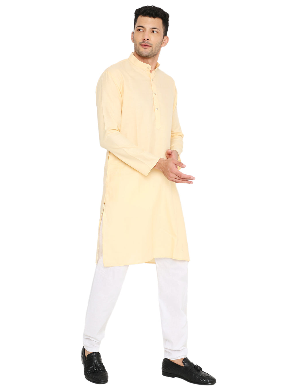 Lemon Plain Kurta Set (1152)