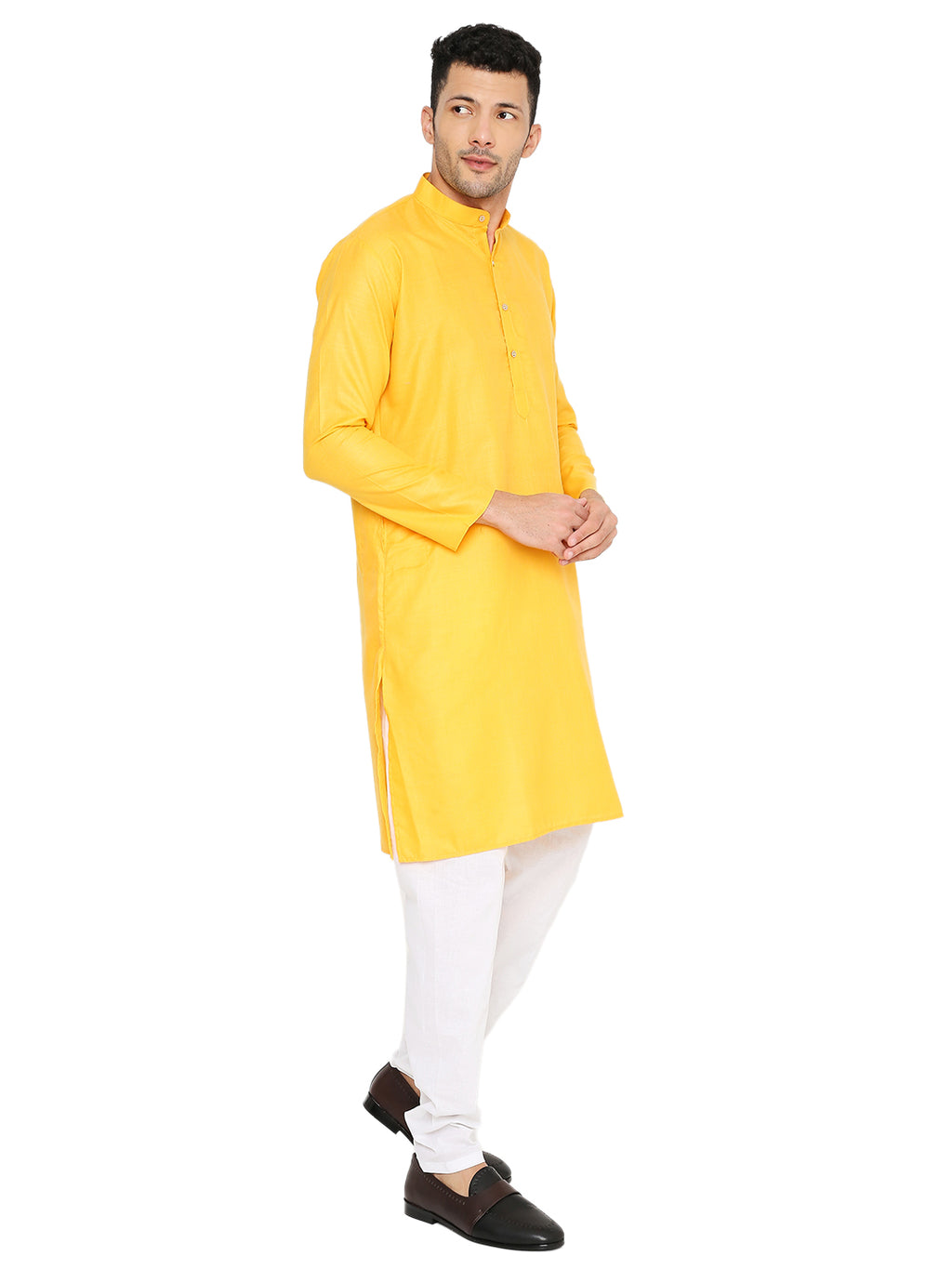 Yellow Plain Kurta Set (1161)