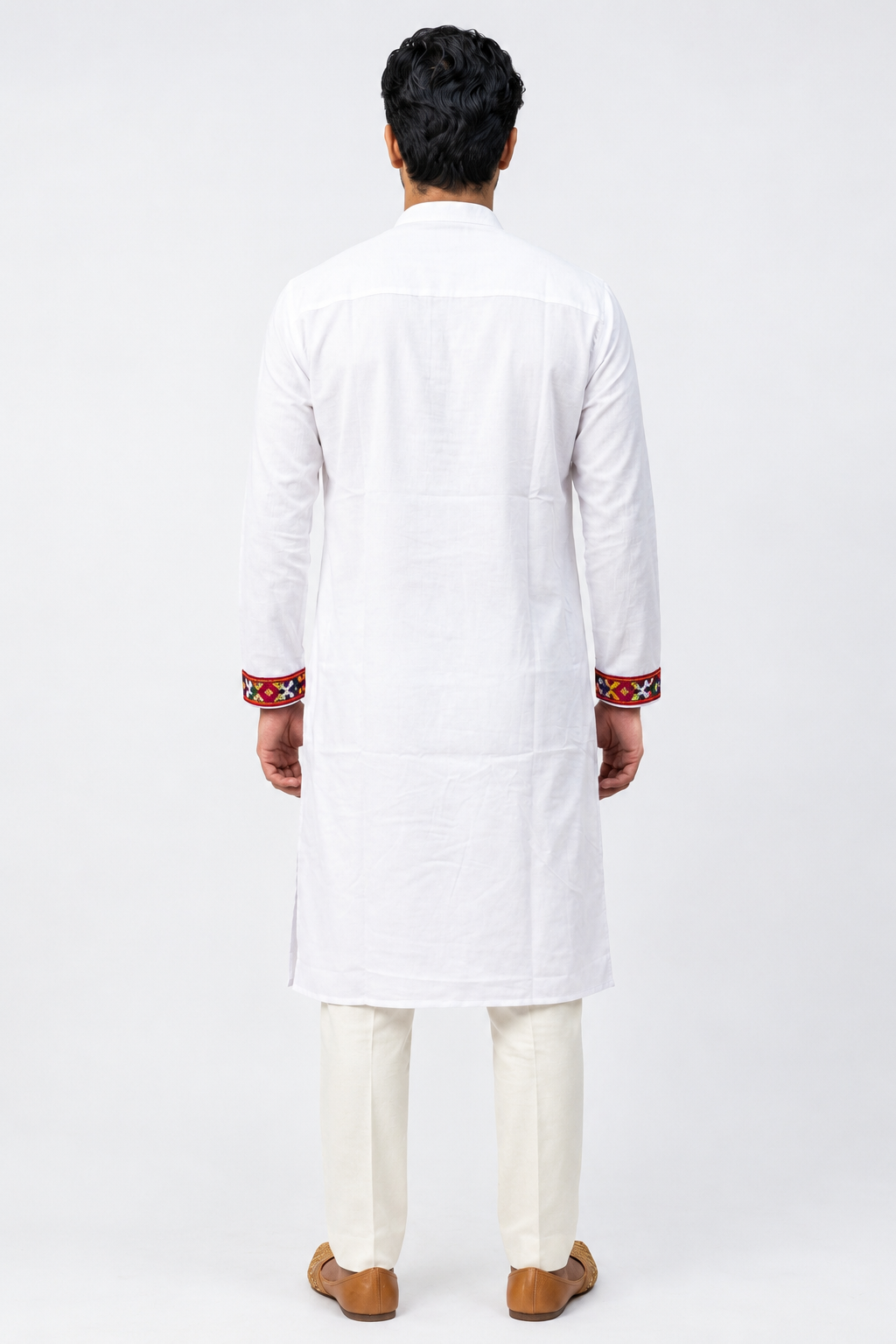 Kutch Designer Kurta with Multicolour Embroidered Detailing for Men(8584)