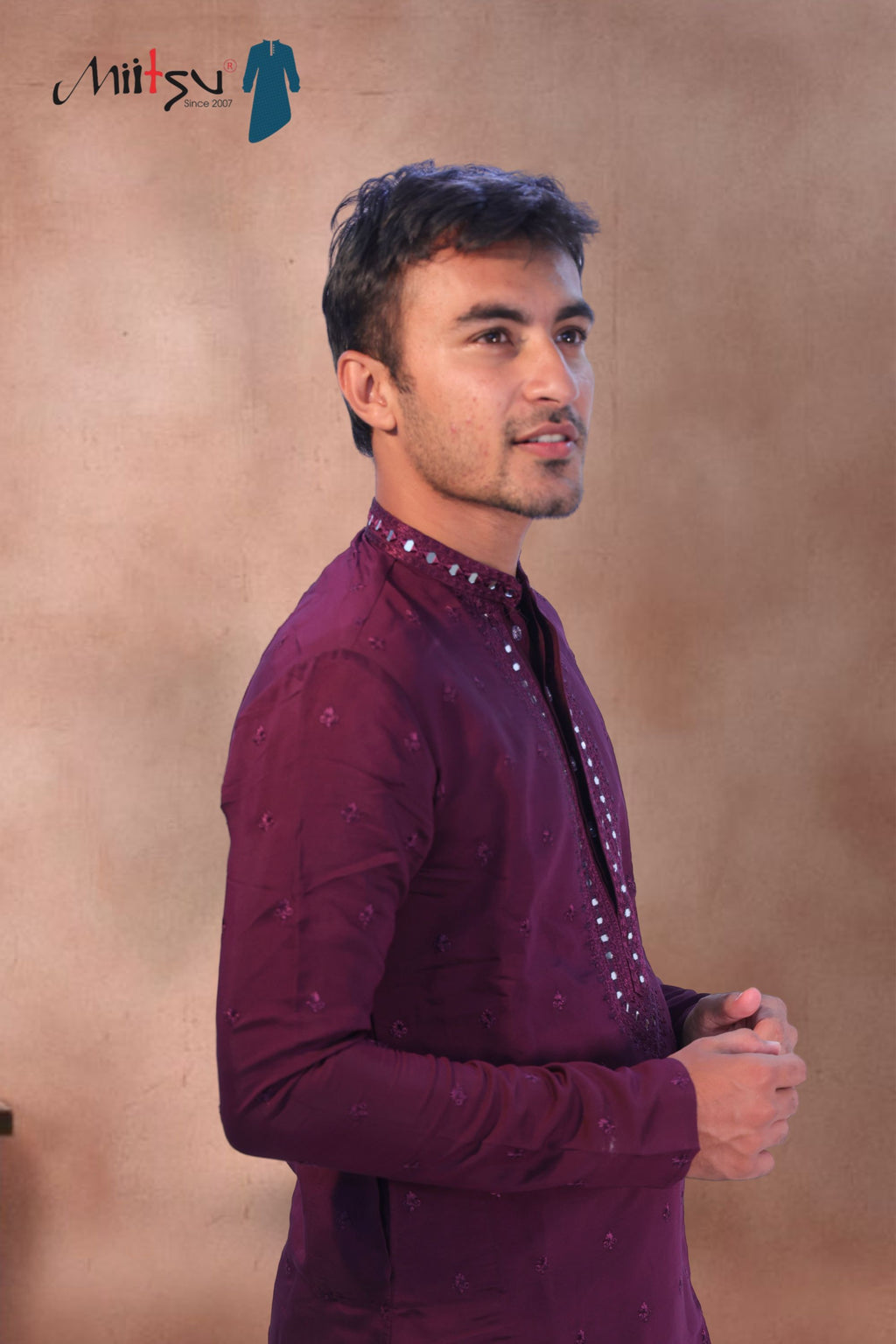 Regal Wine Mirror Kurta Set (7370)