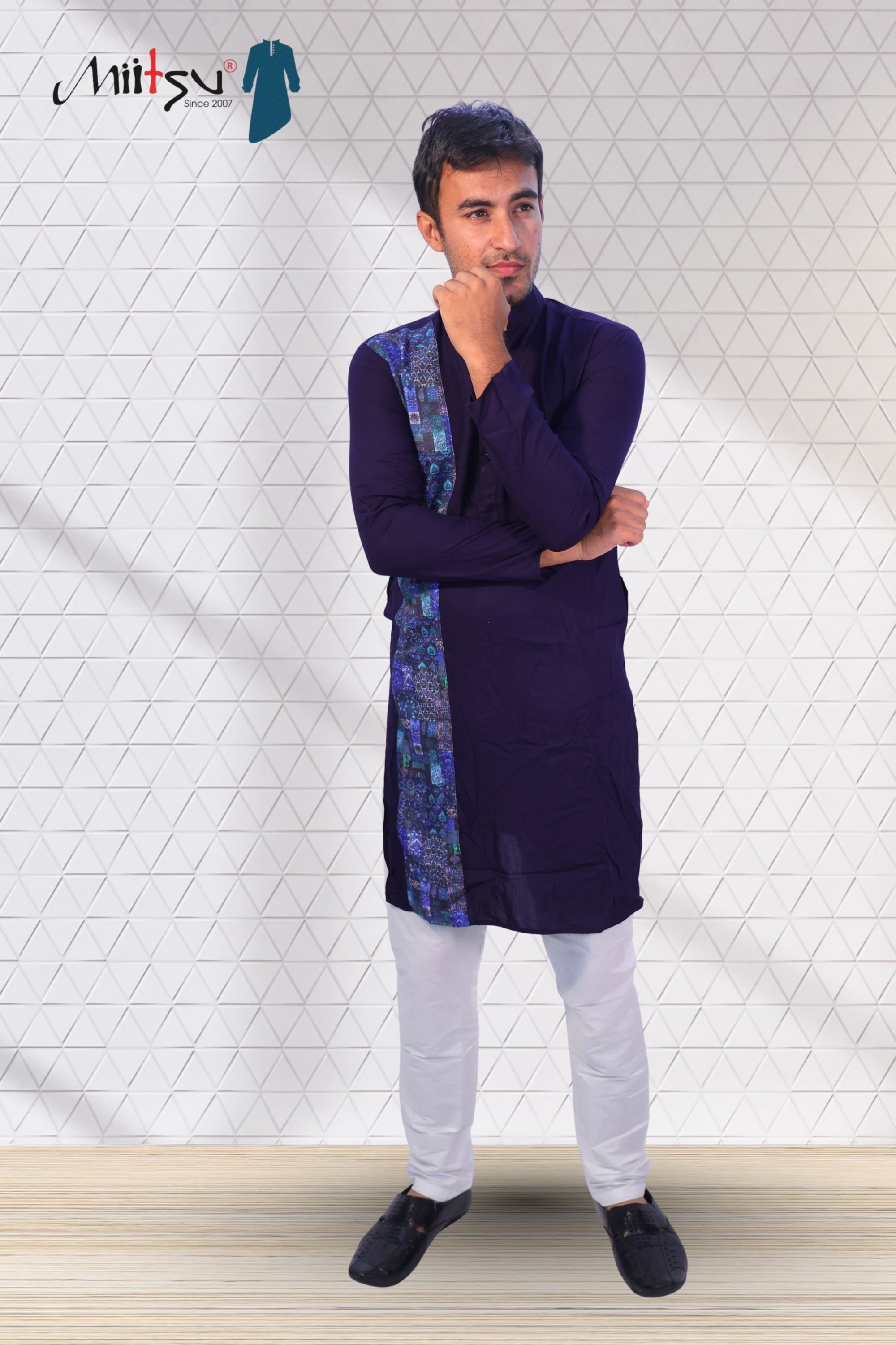 Midnight Mosaic Cotton Kurta (5050)
