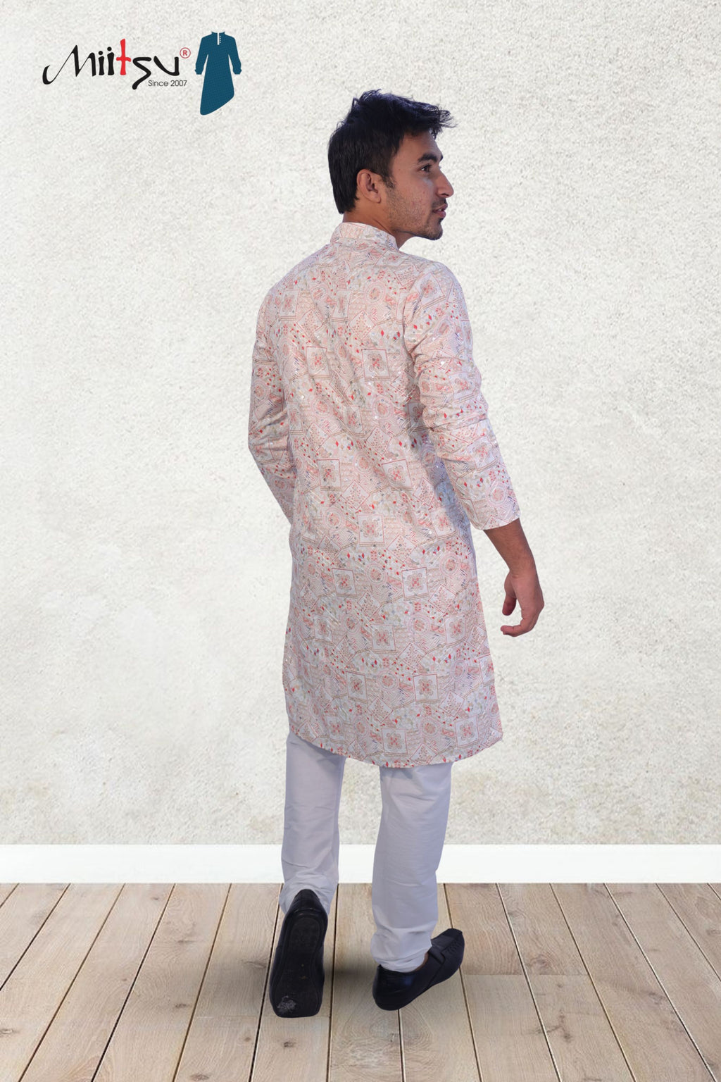 Ethereal Pastel Mosaic Kurta (123)