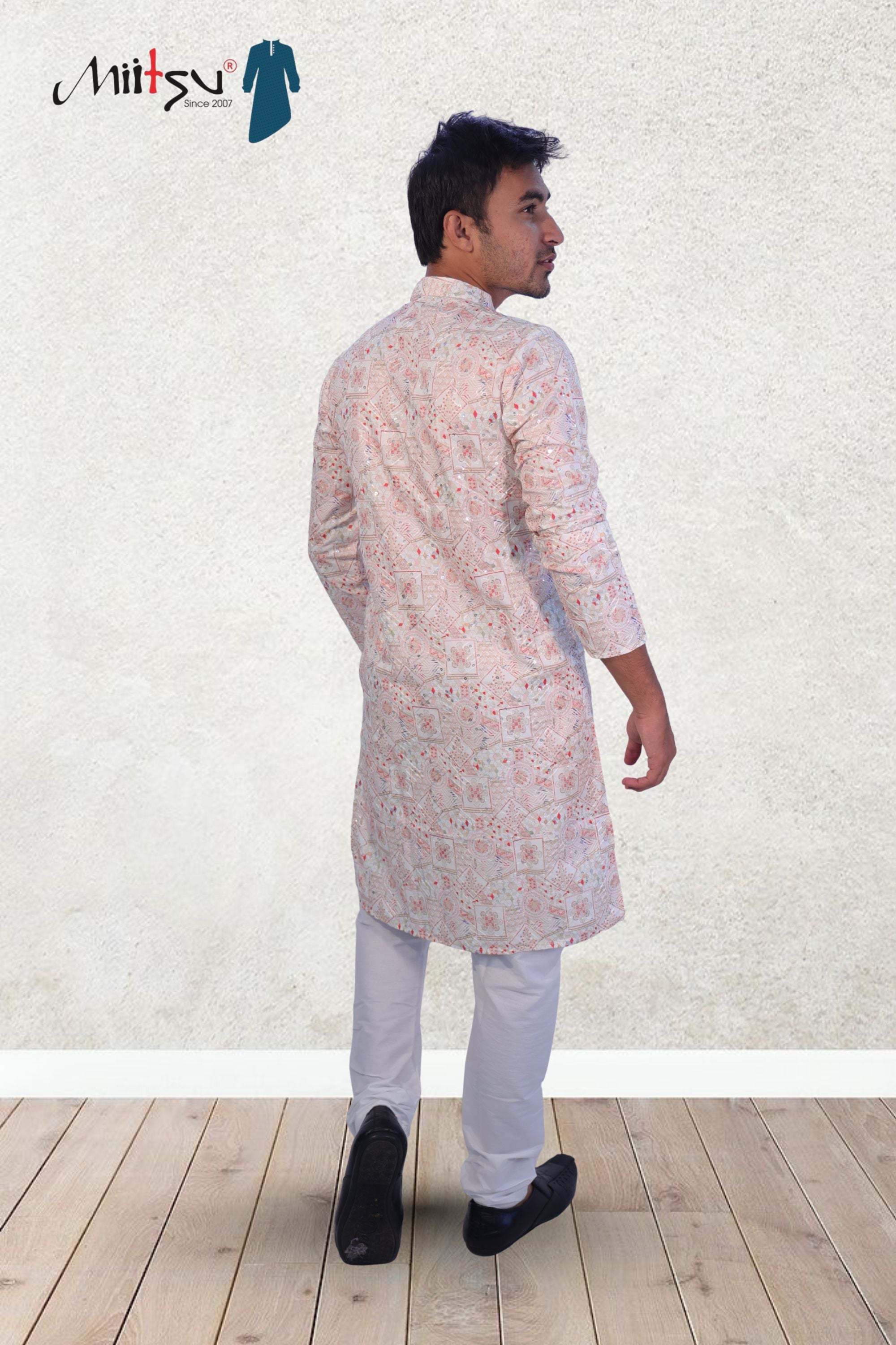 Ethereal Pastel Mosaic Kurta (123)