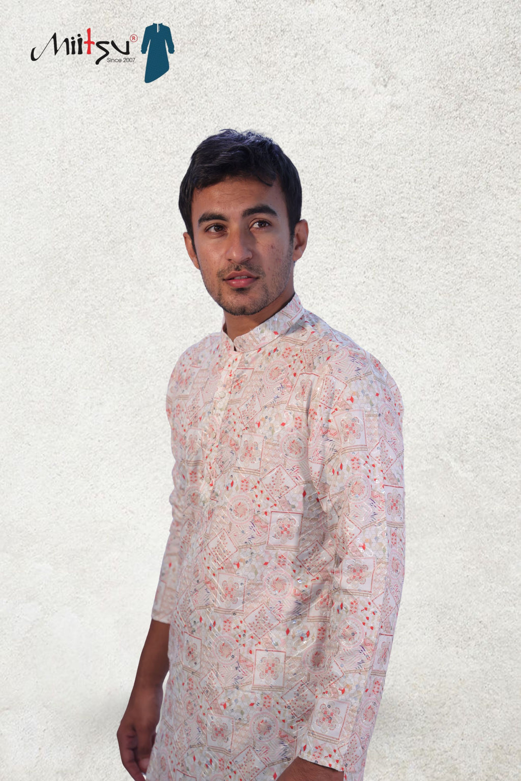 Ethereal Pastel Mosaic Kurta (123)