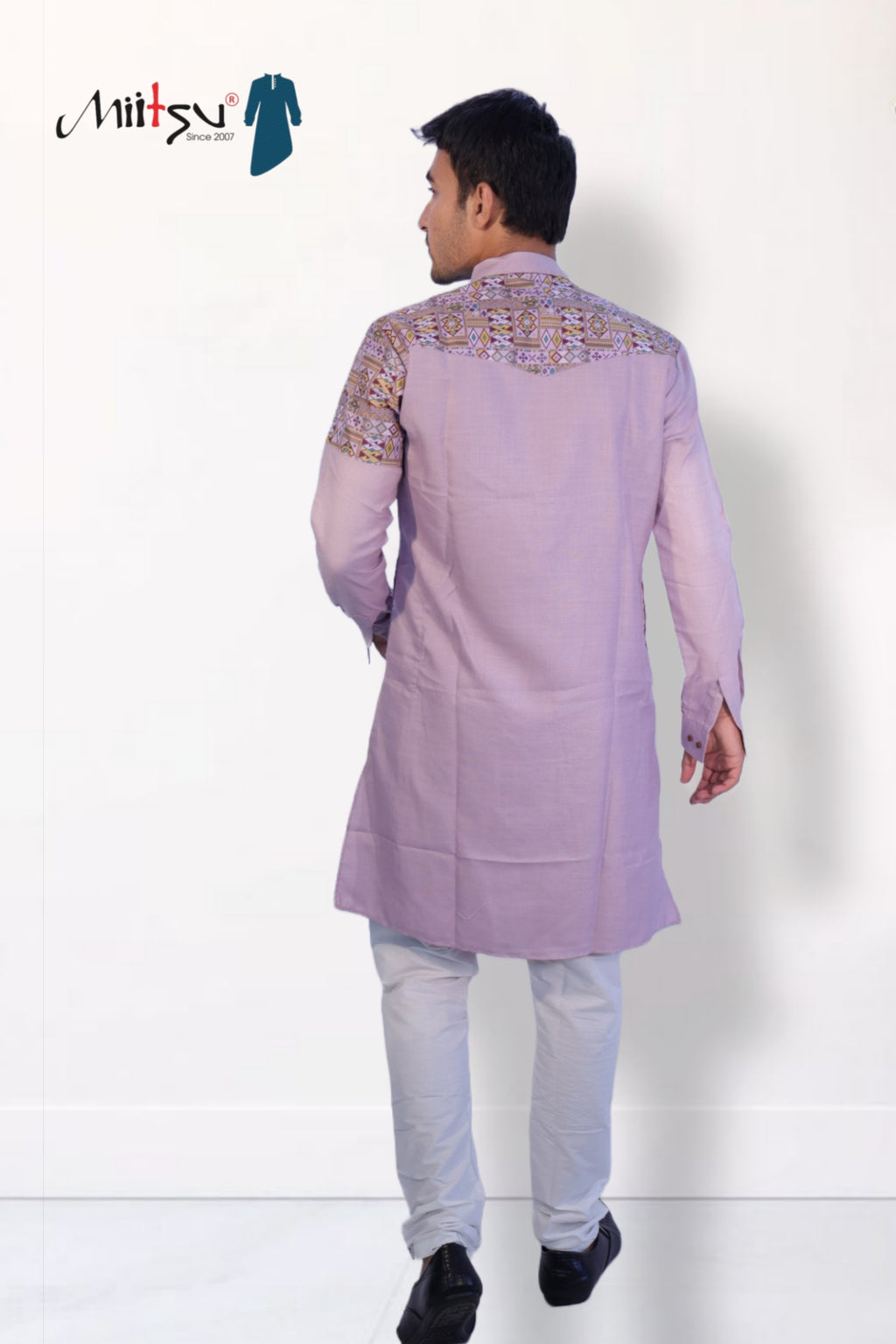 Heritage Touch Lavender Kurta with Front & Back Shoulder Design (280)