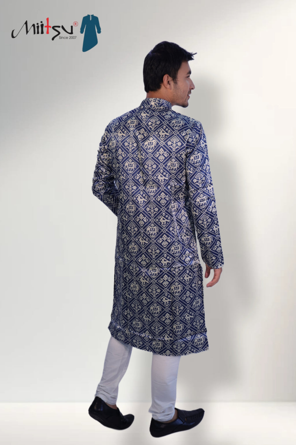 Regal Indigo Ikat Kurta (2781)