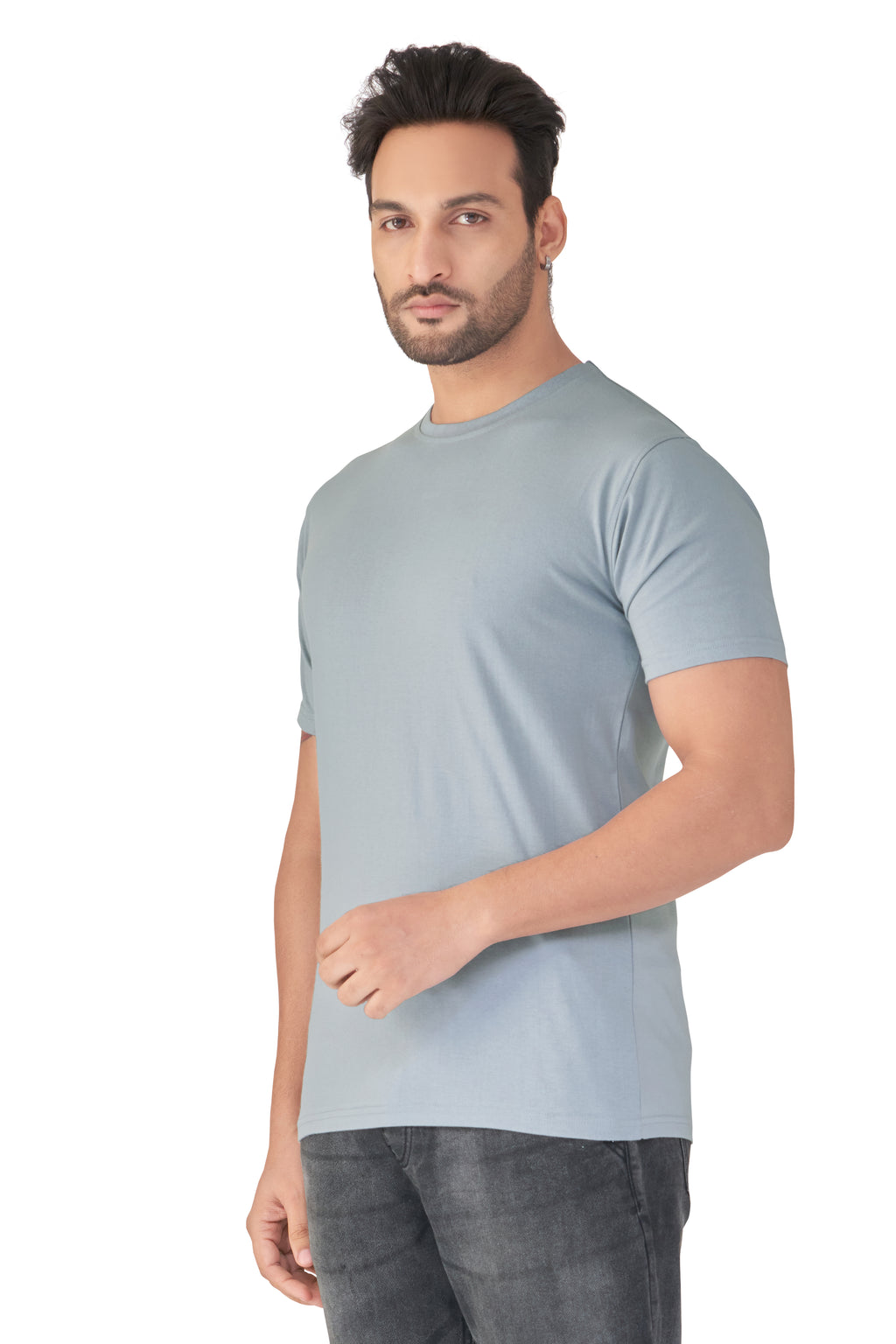 Mivaan round Neck L-Gray Tshirt (ST101)
