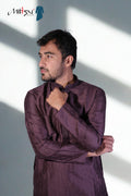 Royal Plum Textured Kurta
(7396)