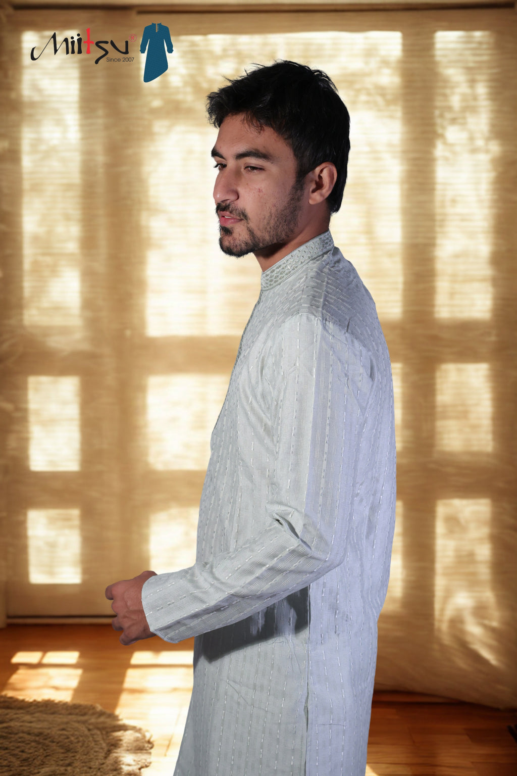 Silver Grace Kurta – Understated Luxury (7397)