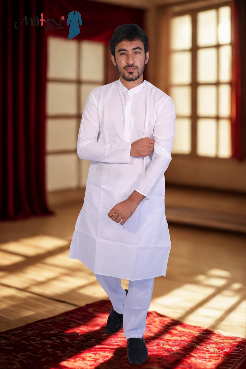 White Cotton Kurta – Minimal Elegance (1107)