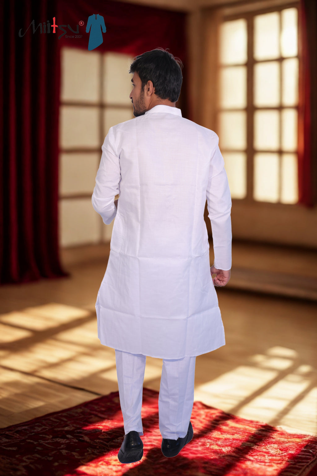White Cotton Kurta – Minimal Elegance (1107)