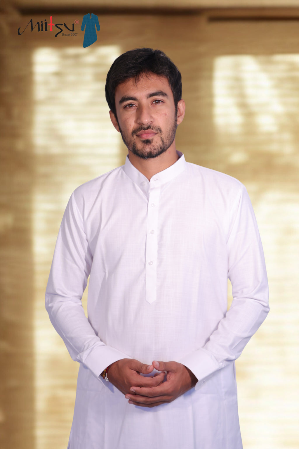 Classic White Cotton Kurta (1001)