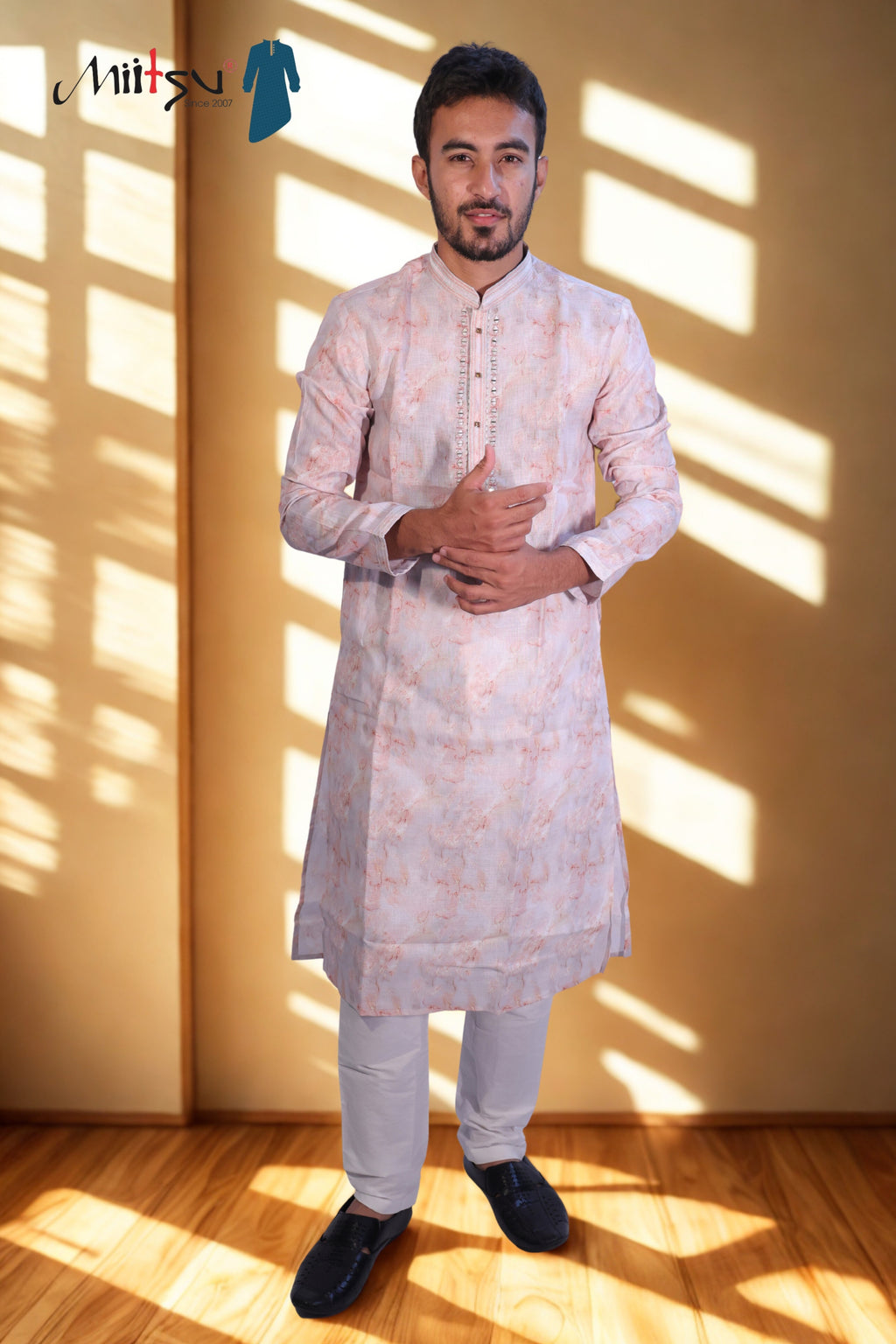 Subtle Elegance Pink Printed Kurta (1348)