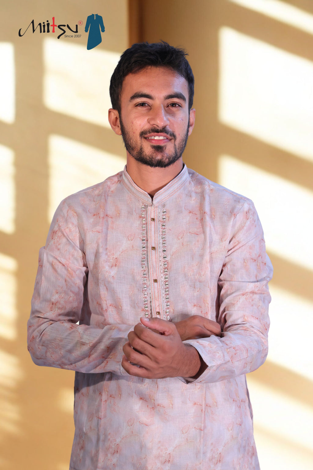 Subtle Elegance Pink Printed Kurta (1348)