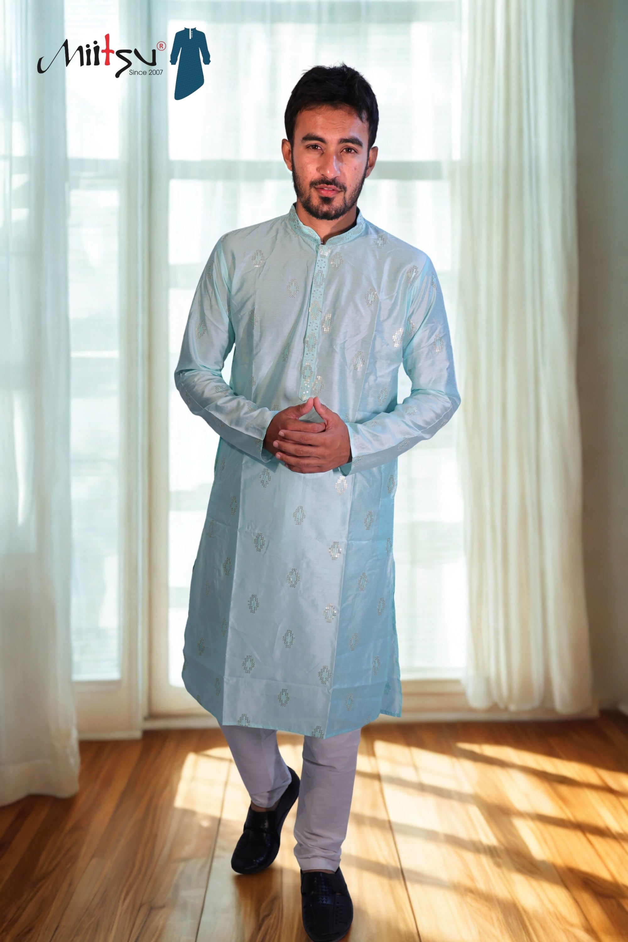 Aqua Shine Lilen Kurta Set (10085)