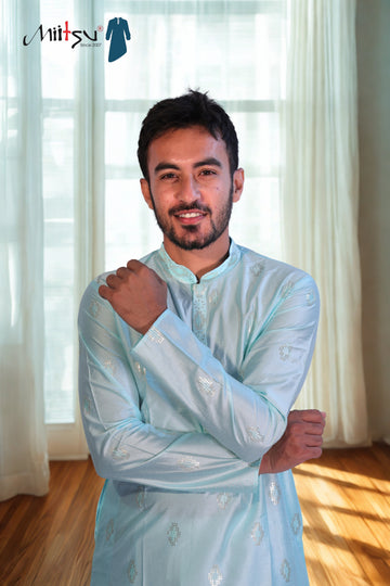 Aqua Shine Lilen Kurta Set (10085)