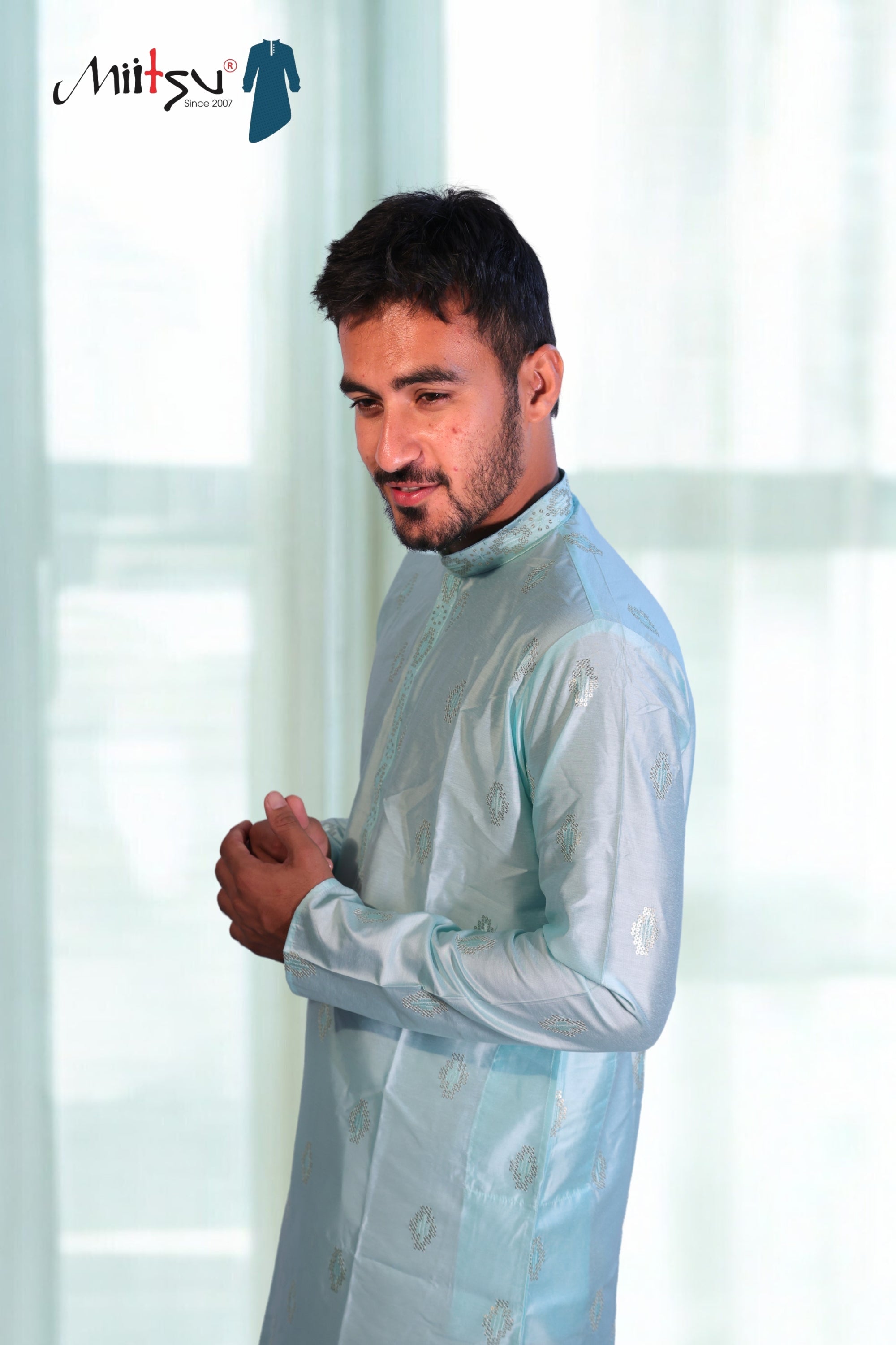 Aqua Shine Lilen Kurta Set (10085)