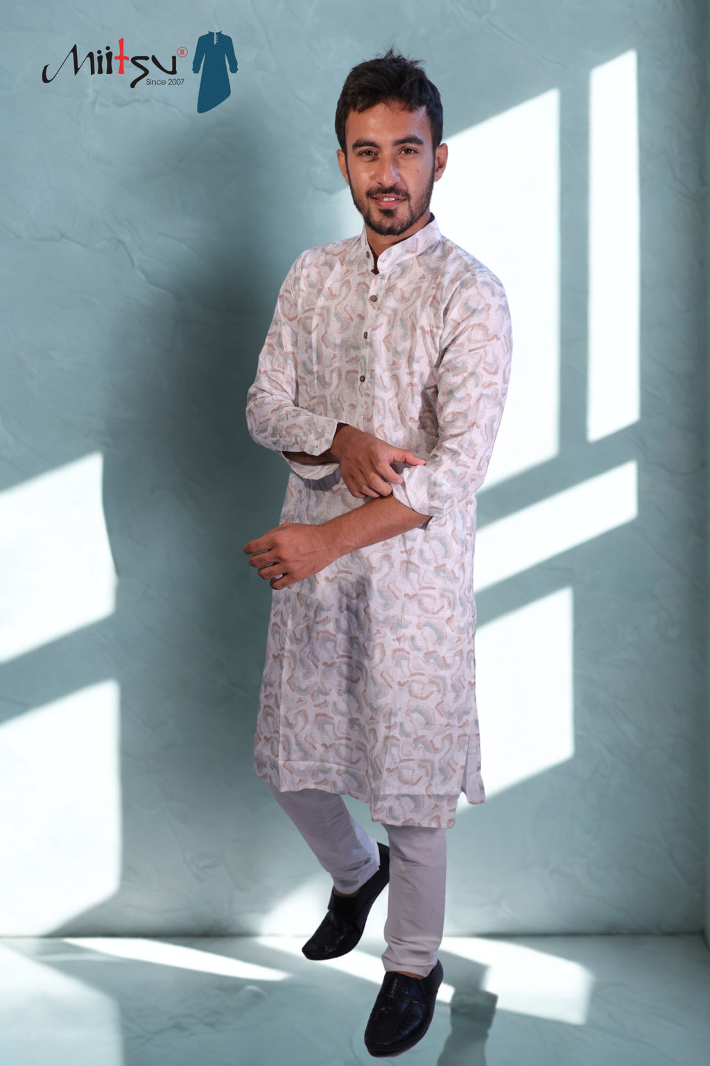 White Printed Casual Cotton Kurta (2912)