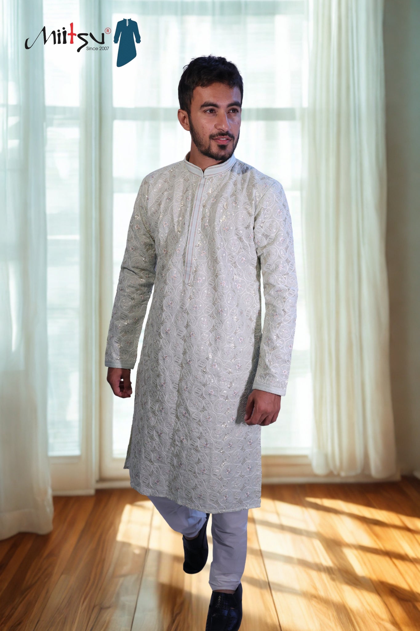 Pastel Royale Kurta Set – Timeless Grandeur(1214)