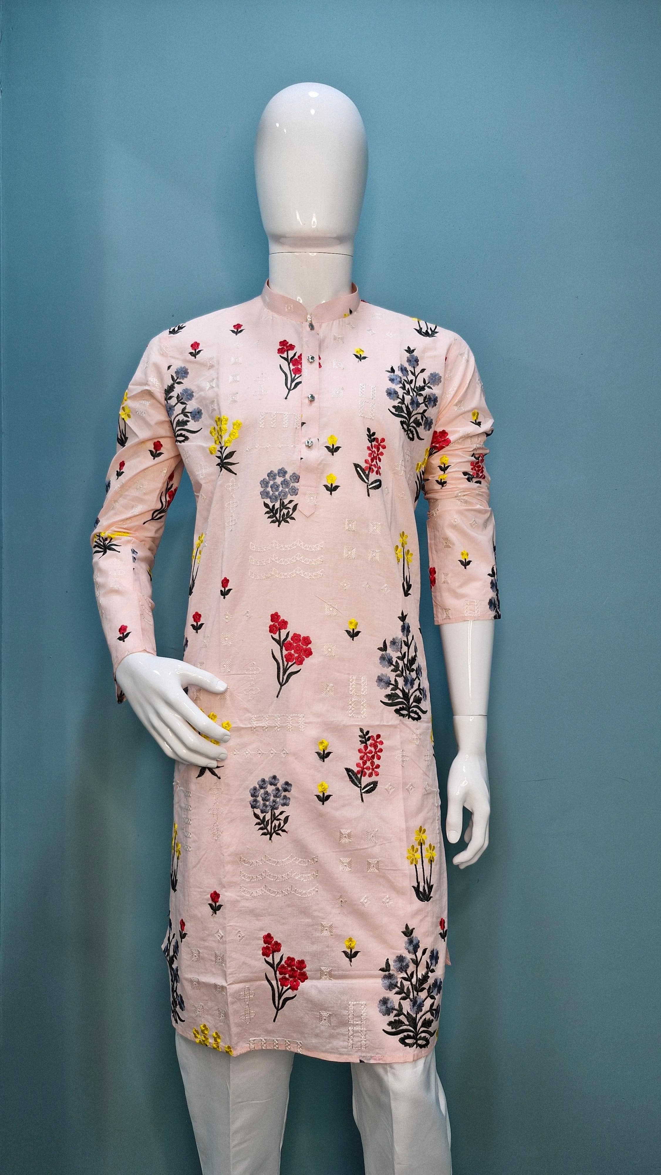 Mens Thread Work Kurta Set (10068)