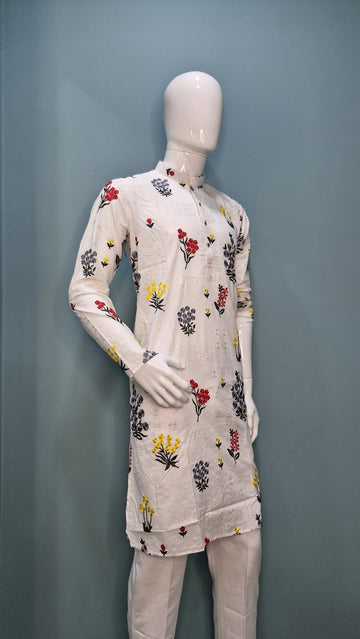 Mens Thread Work Kurta Set (10068)