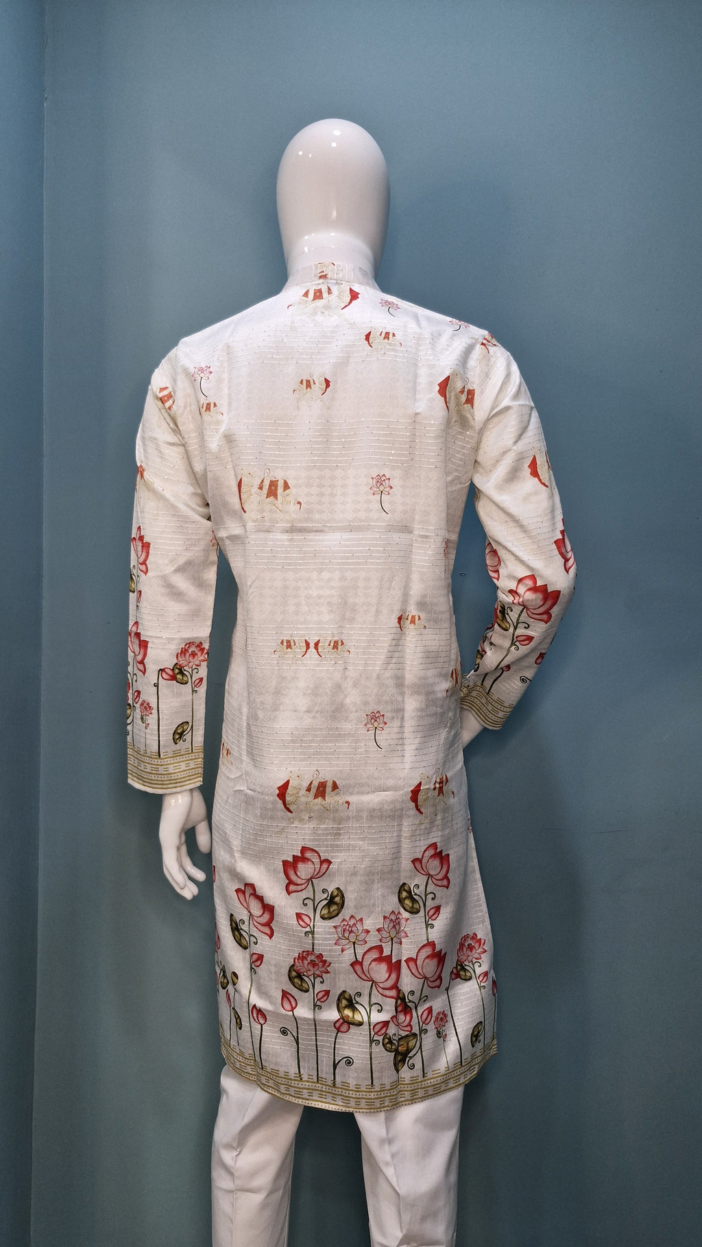 Mens Floral Print Kurta (9587)
