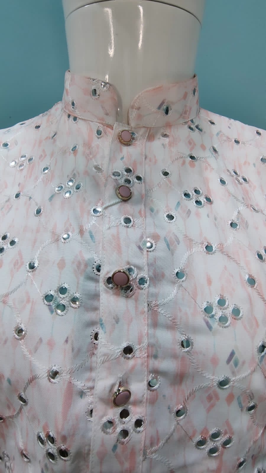 Mens Embroidered with Mirror Work Kurta (4382/3/6)