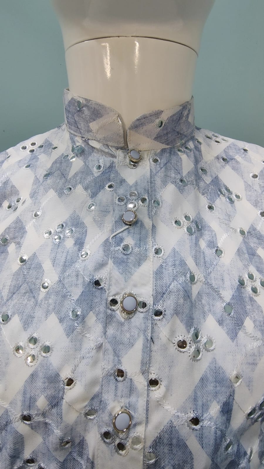 Mens Embroidered with Mirror Work Kurta (4382/3/6)