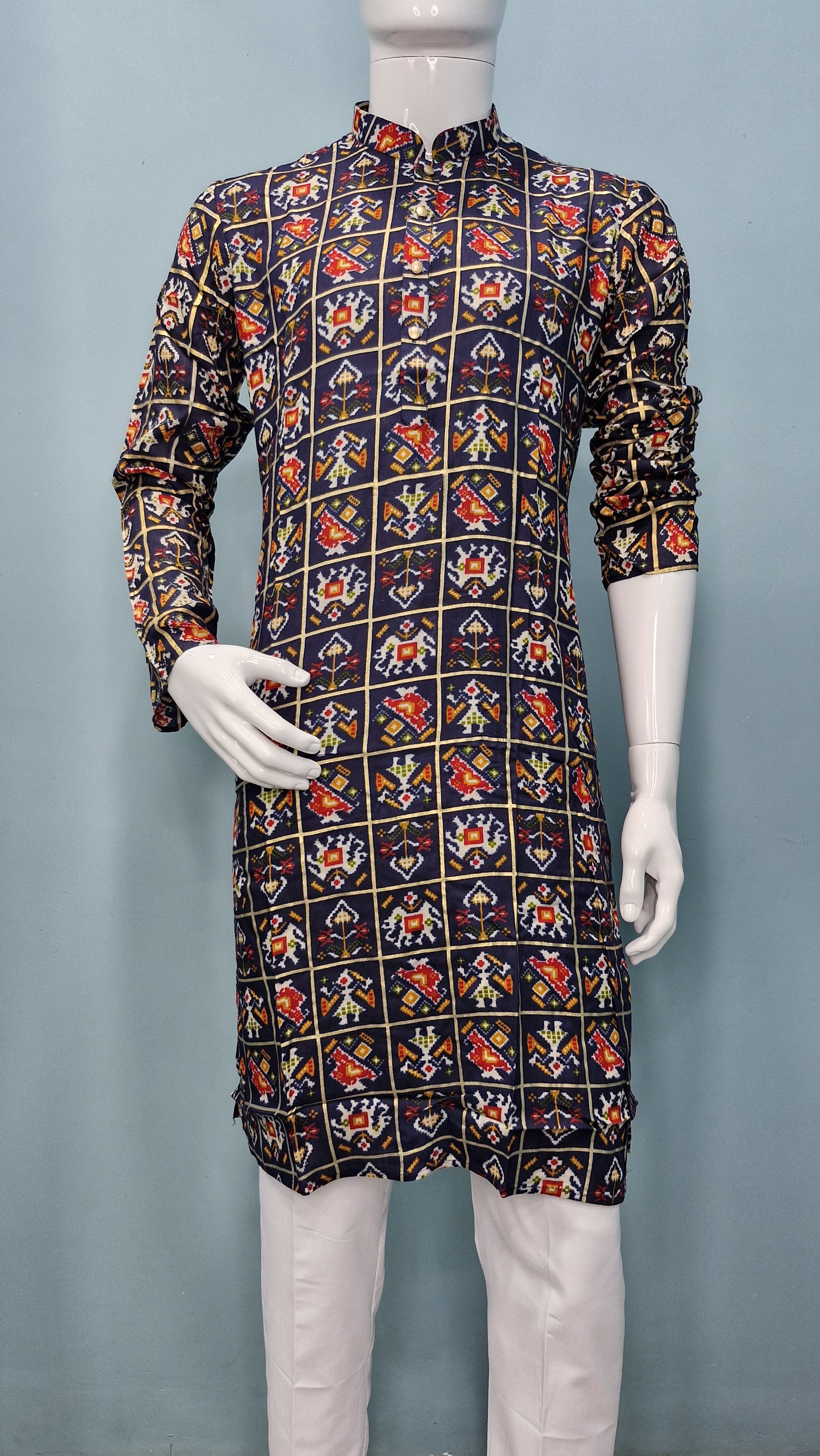 Men's Patoda Print Multicolourd Kurta(2409)