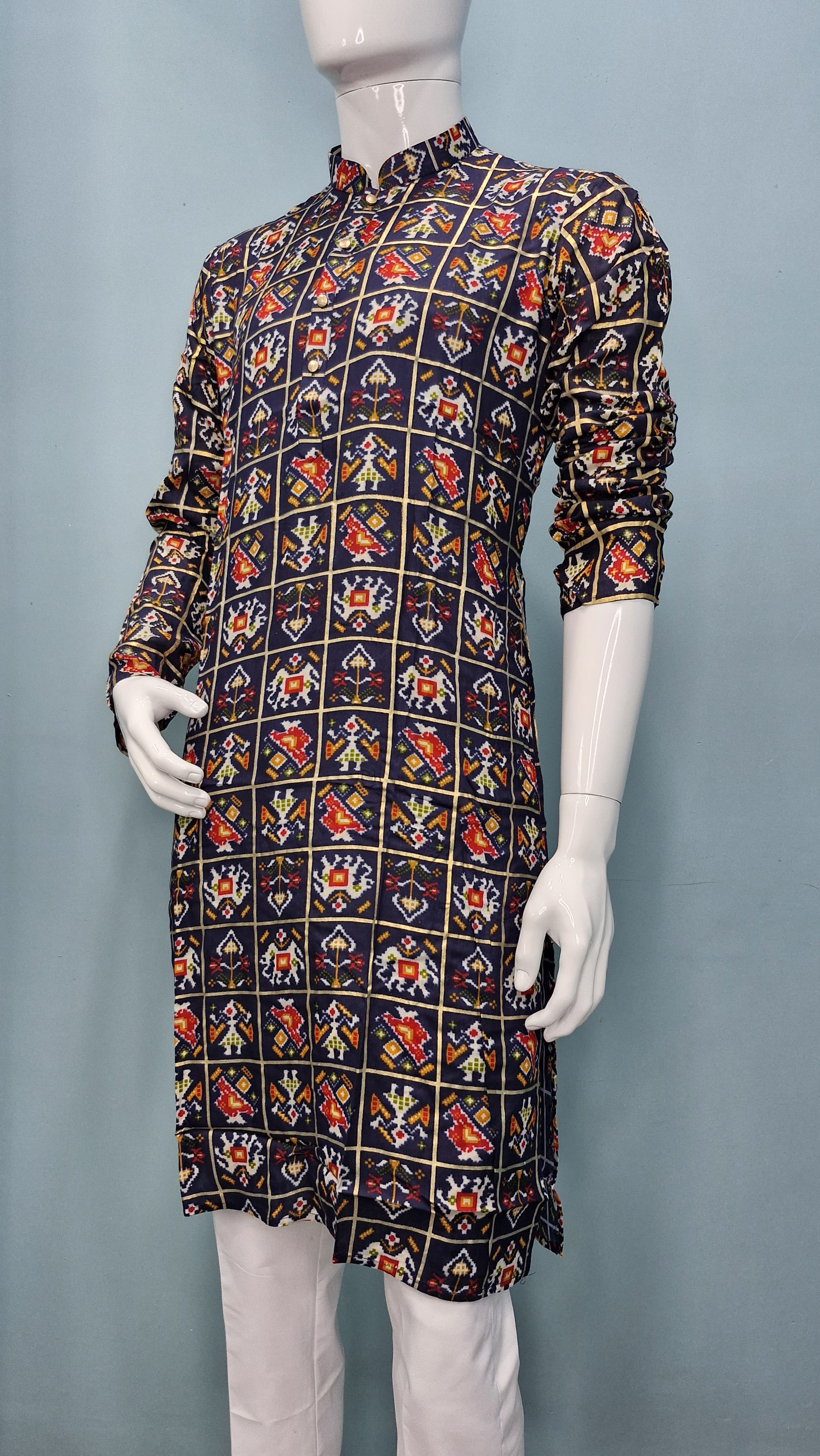Men's Patoda Print Multicolourd Kurta(2409)
