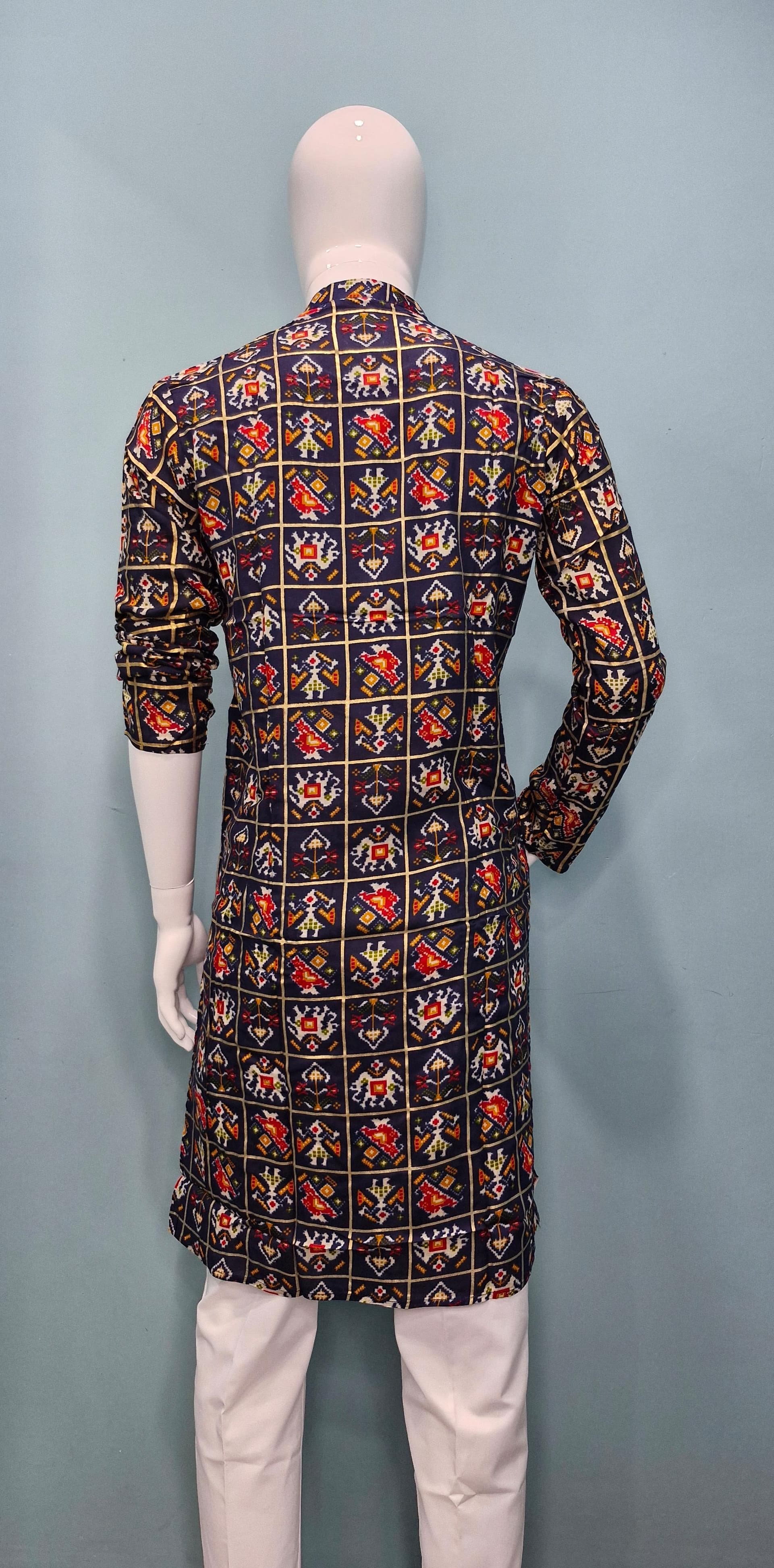 Men's Patoda Print Multicolourd Kurta(2409)