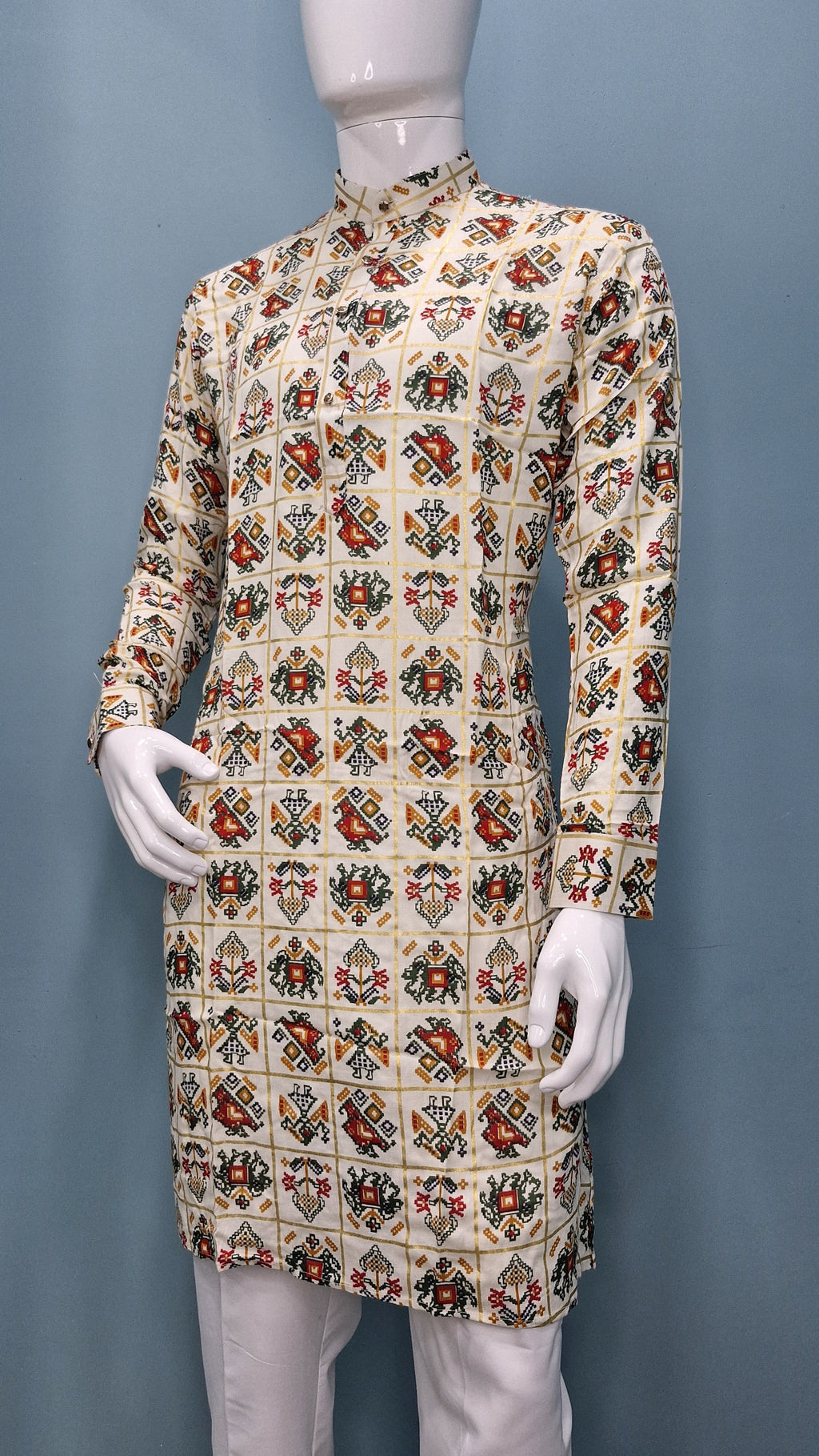 Men's Patoda Print Multicolourd Kurta(2409)