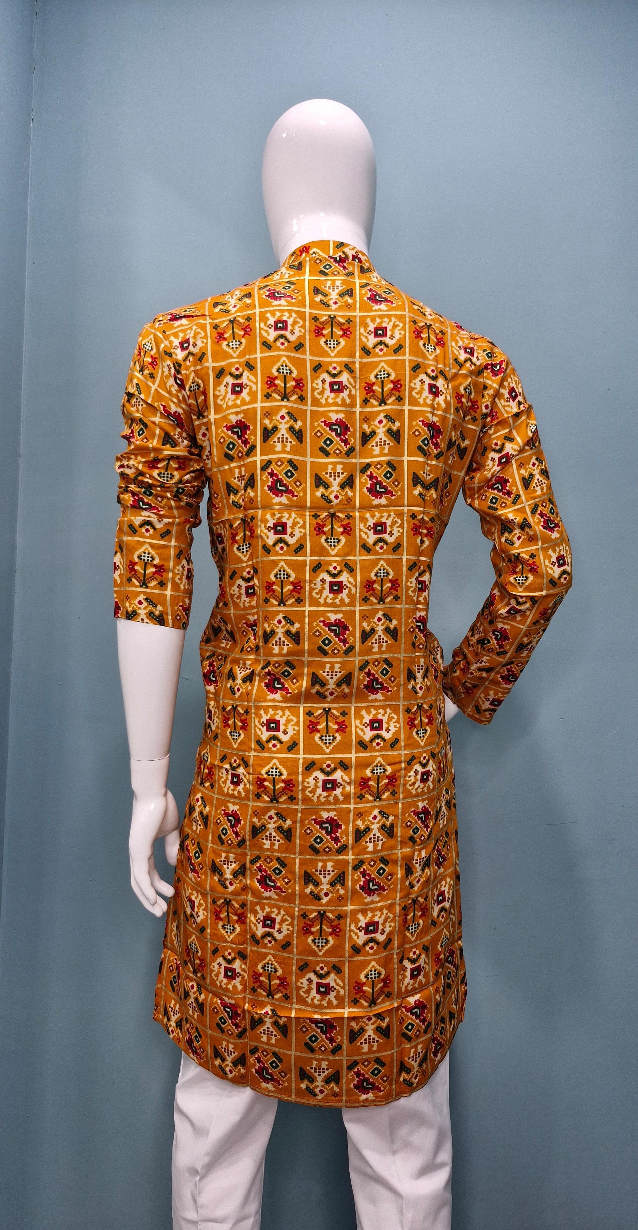 Men's Patoda Print Multicolourd Kurta(2409)