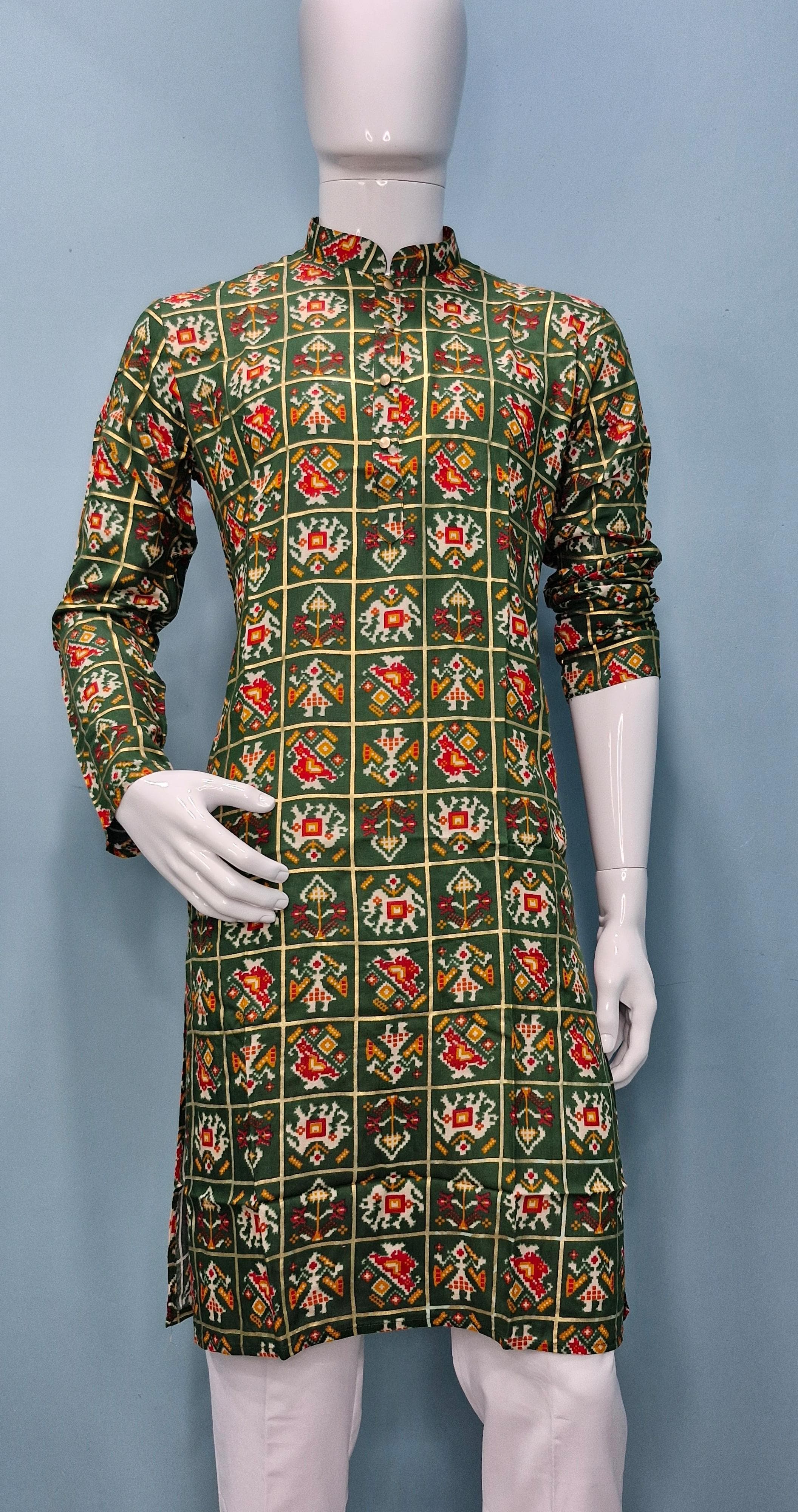 Men's Patoda Print Multicolourd Kurta(2409)