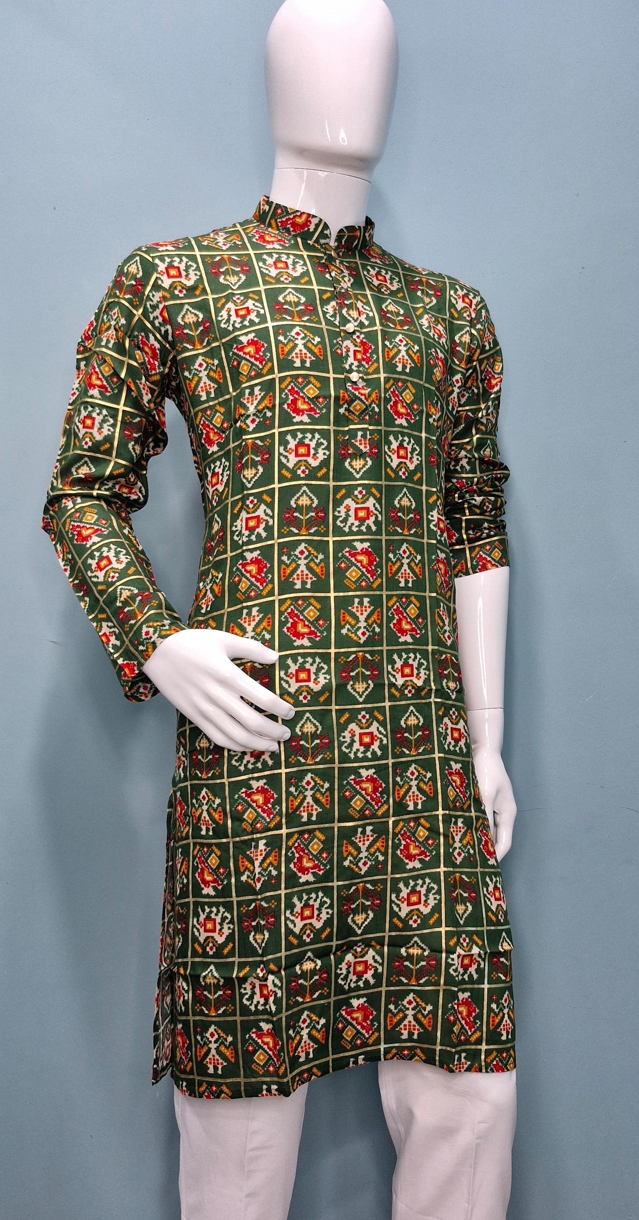 Men's Patoda Print Multicolourd Kurta(2409)