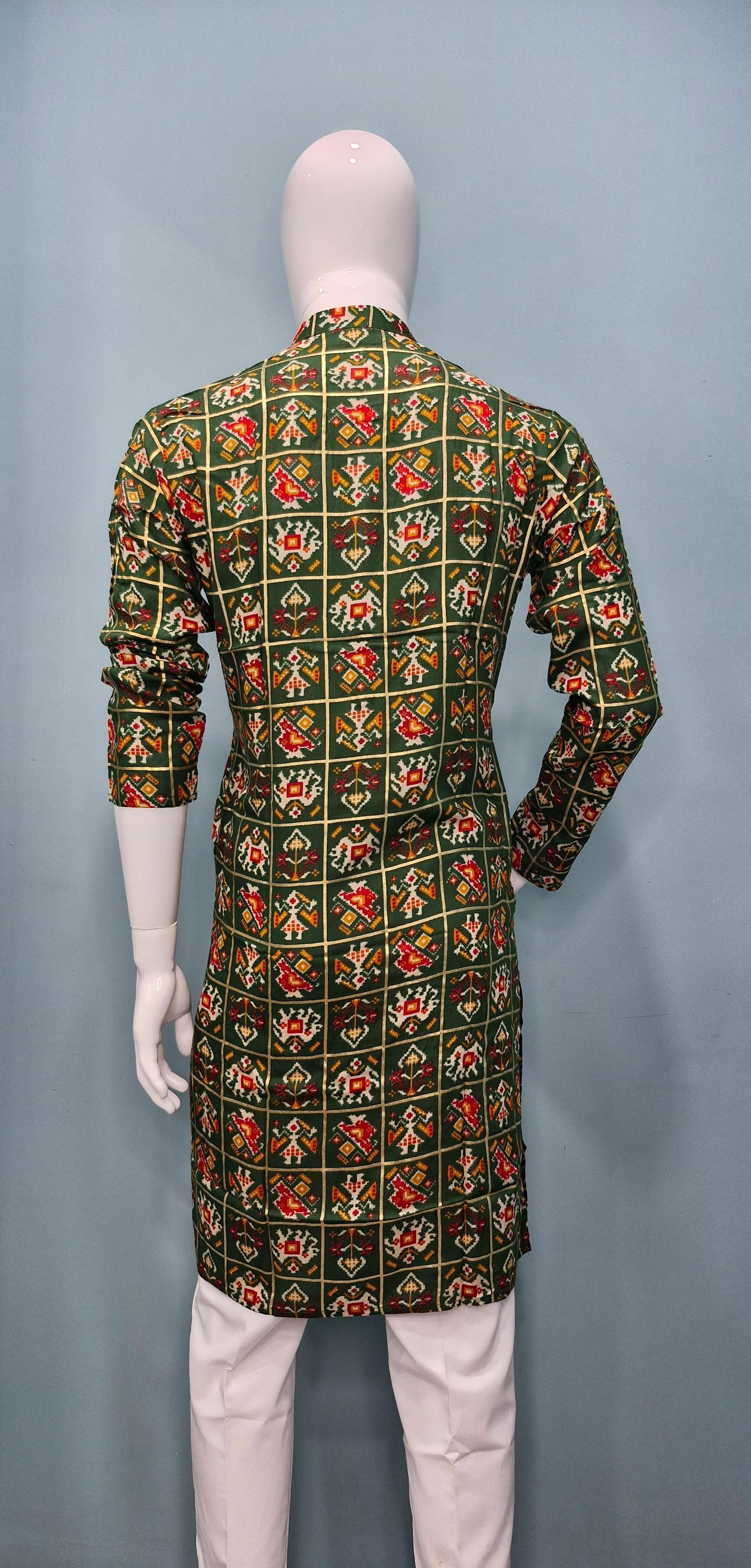 Men's Patoda Print Multicolourd Kurta(2409)