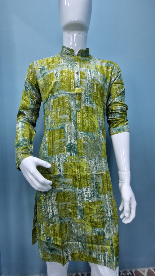 Abstract Green Casual Kurta  (2015)