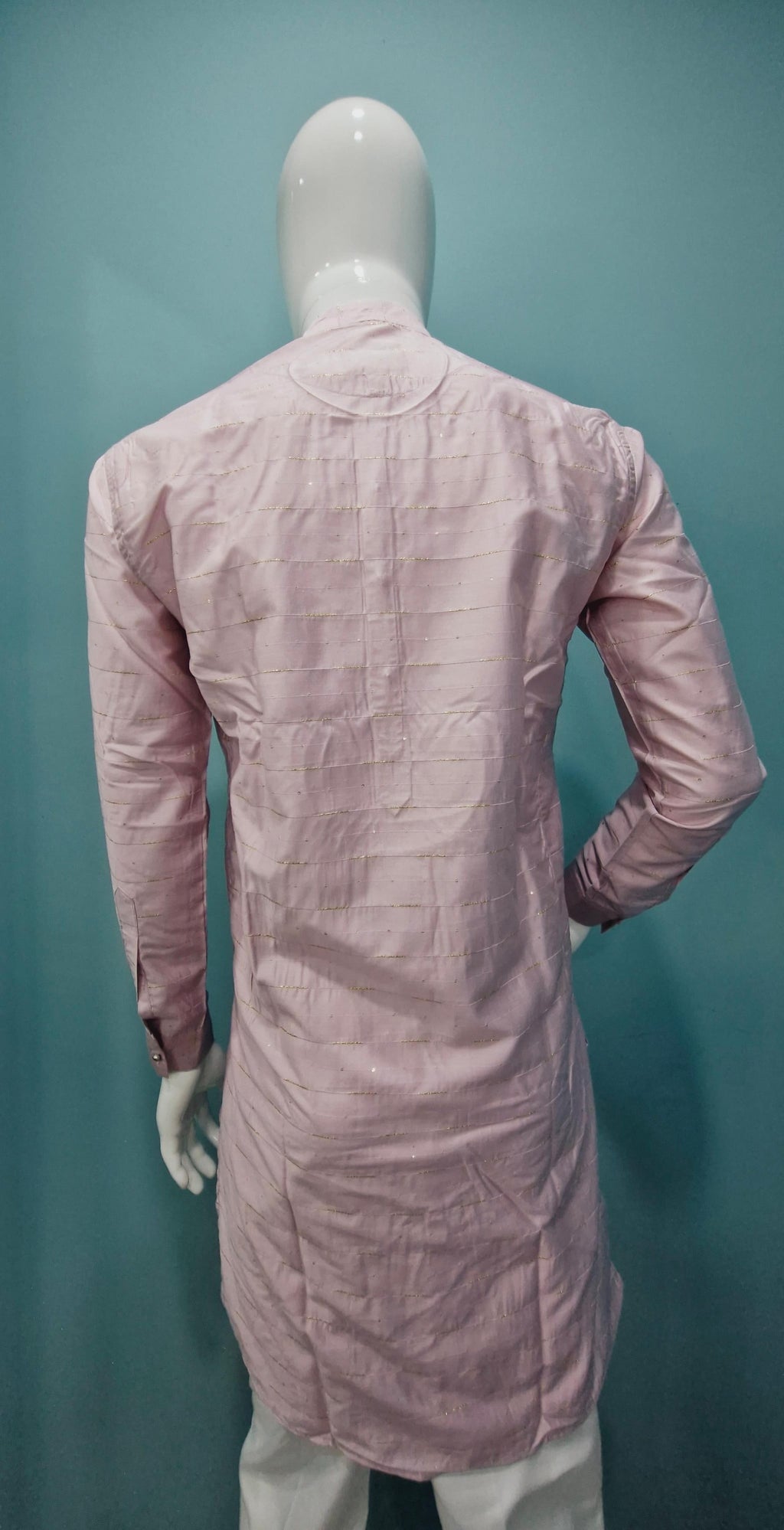 Men's Premium Kurta with Metallic Pinstripes and Jewel Buttons(3210/50)