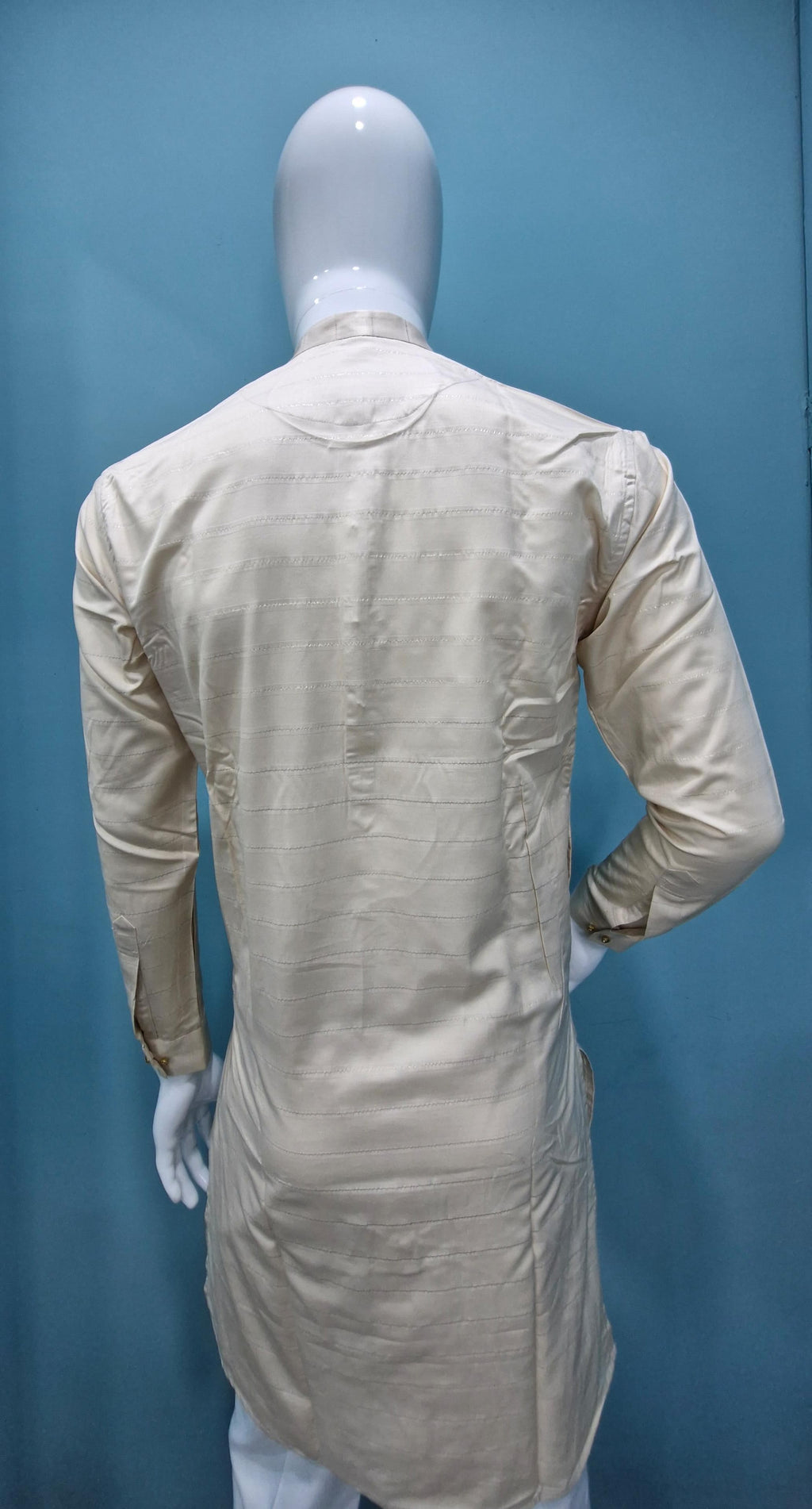 Men's Premium Kurta with Metallic Pinstripes and Jewel Buttons(3210/50)