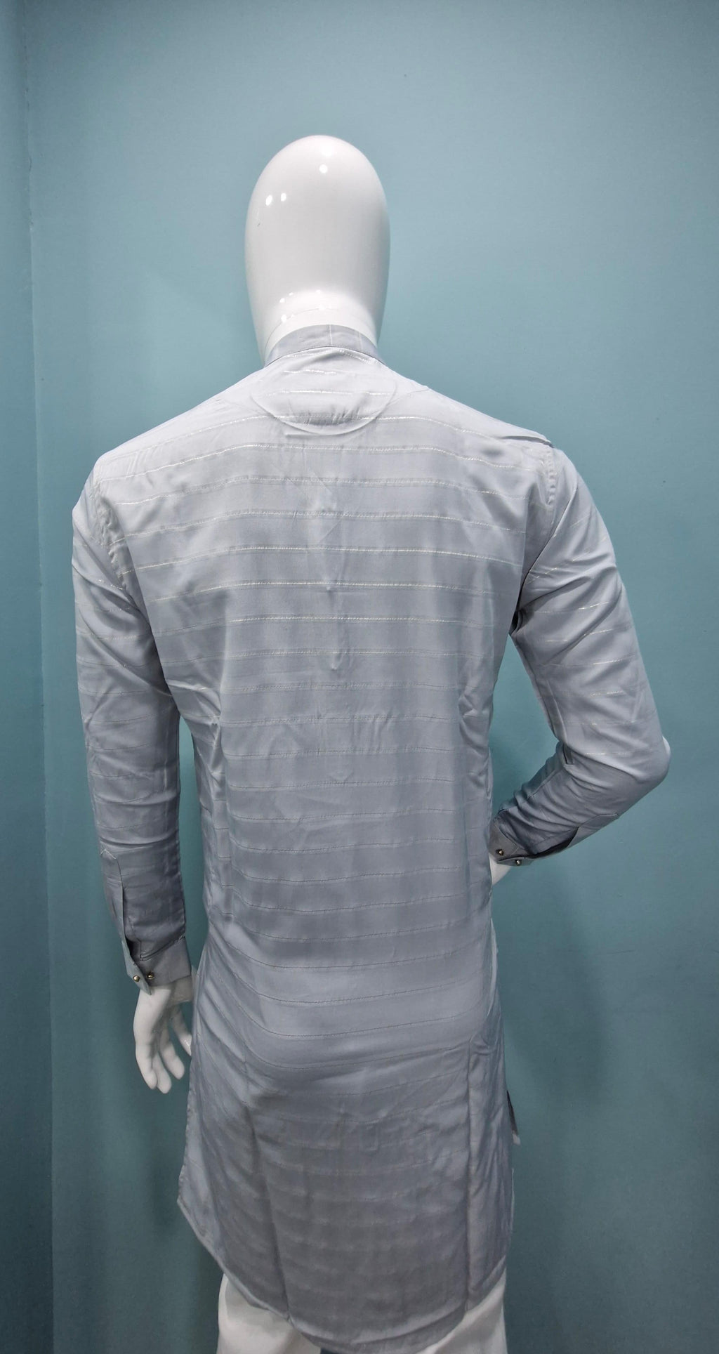 Men's Premium Kurta with Metallic Pinstripes and Jewel Buttons(3210/50)
